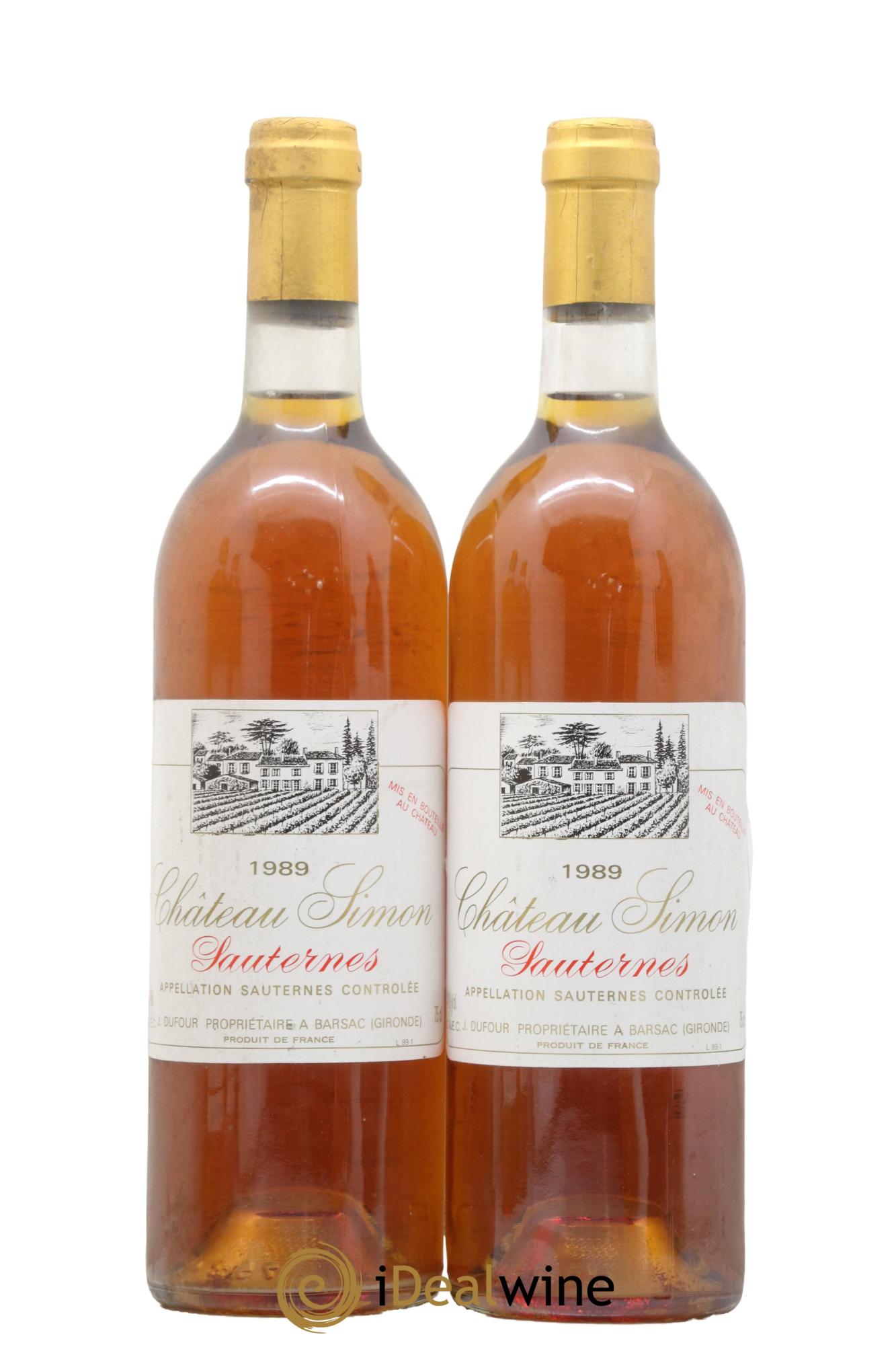 Château Simon 1989 - Lotto di 2 bottiglie - 0