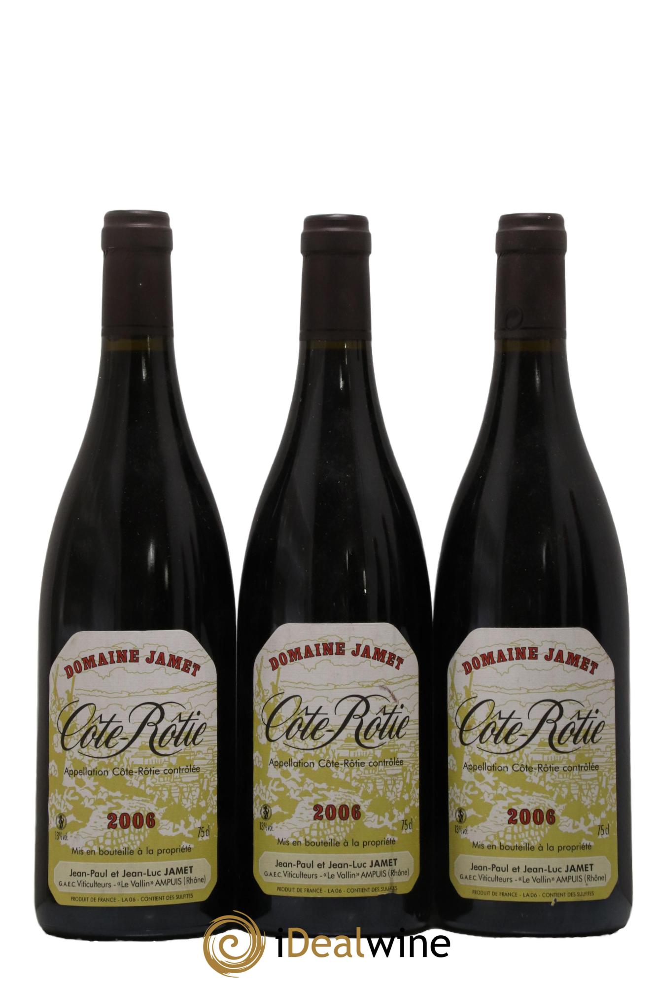 Côte-Rôtie Jamet (Domaine) 2006 - Lot of 3 bottles - 0