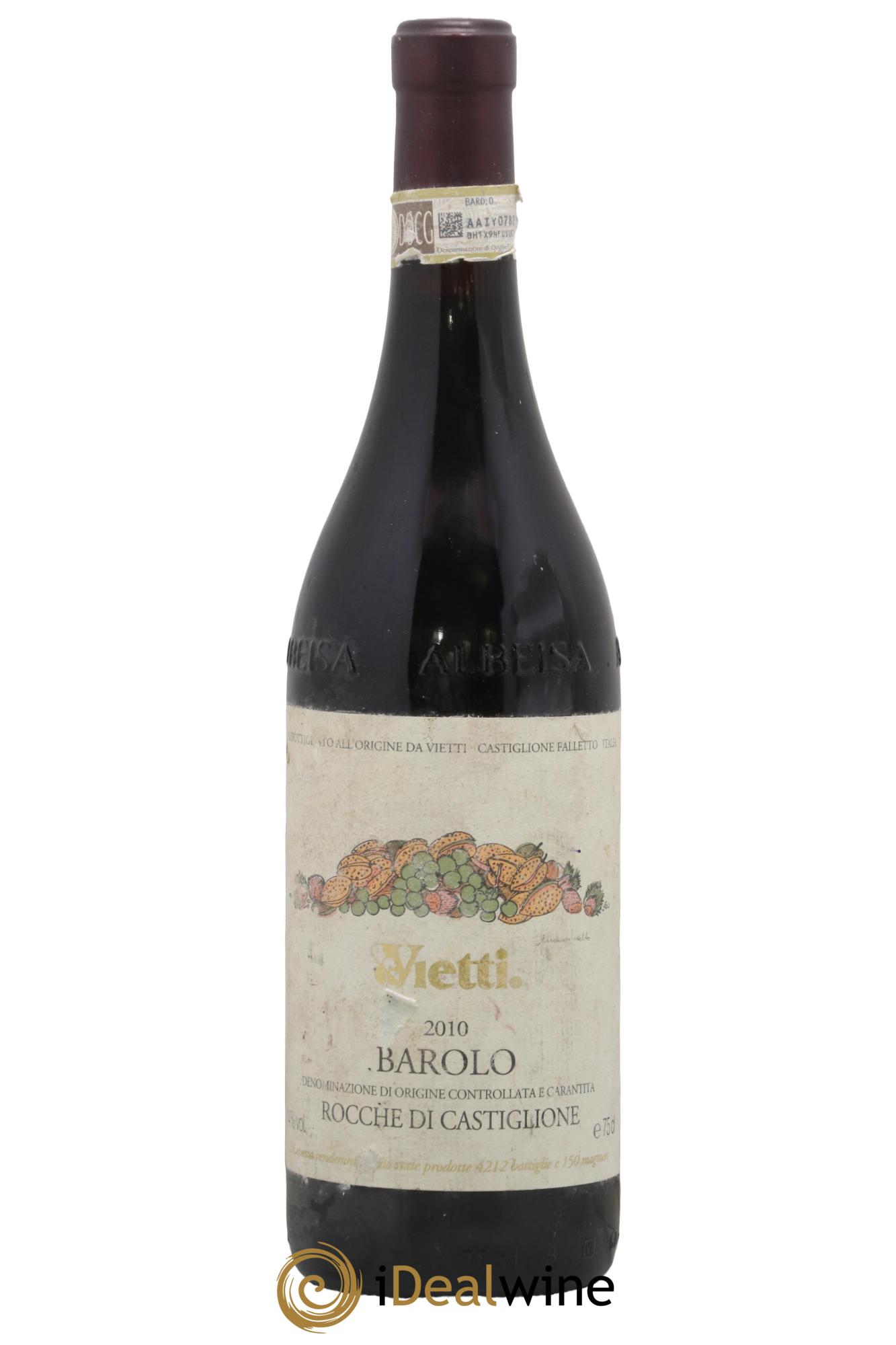 Barolo DOCG Rocche di Castiglione Vietti 2010 - Lot de 1 bouteille - 0