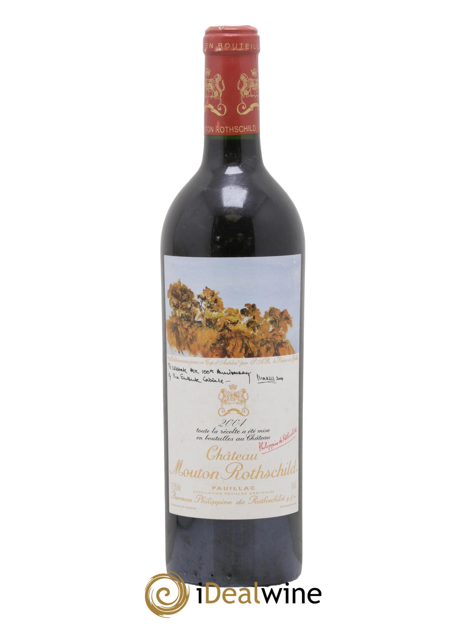 Château Mouton Rothschild 1er Grand Cru Classé 2004 - Lot de 1 bouteille - 0