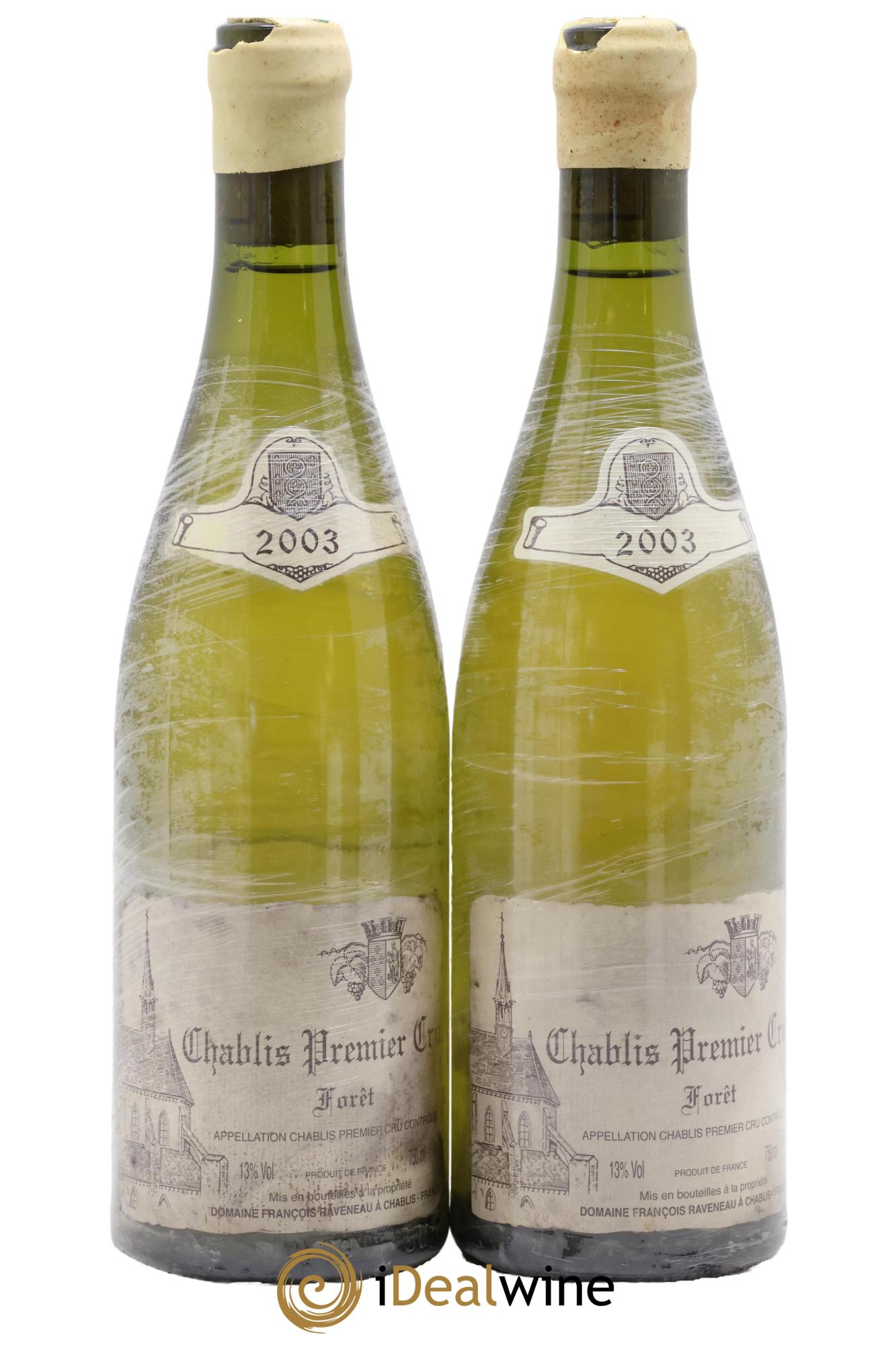 Chablis 1er Cru Forêt Raveneau (Domaine) 2003 - Posten von 2 Flaschen - 0