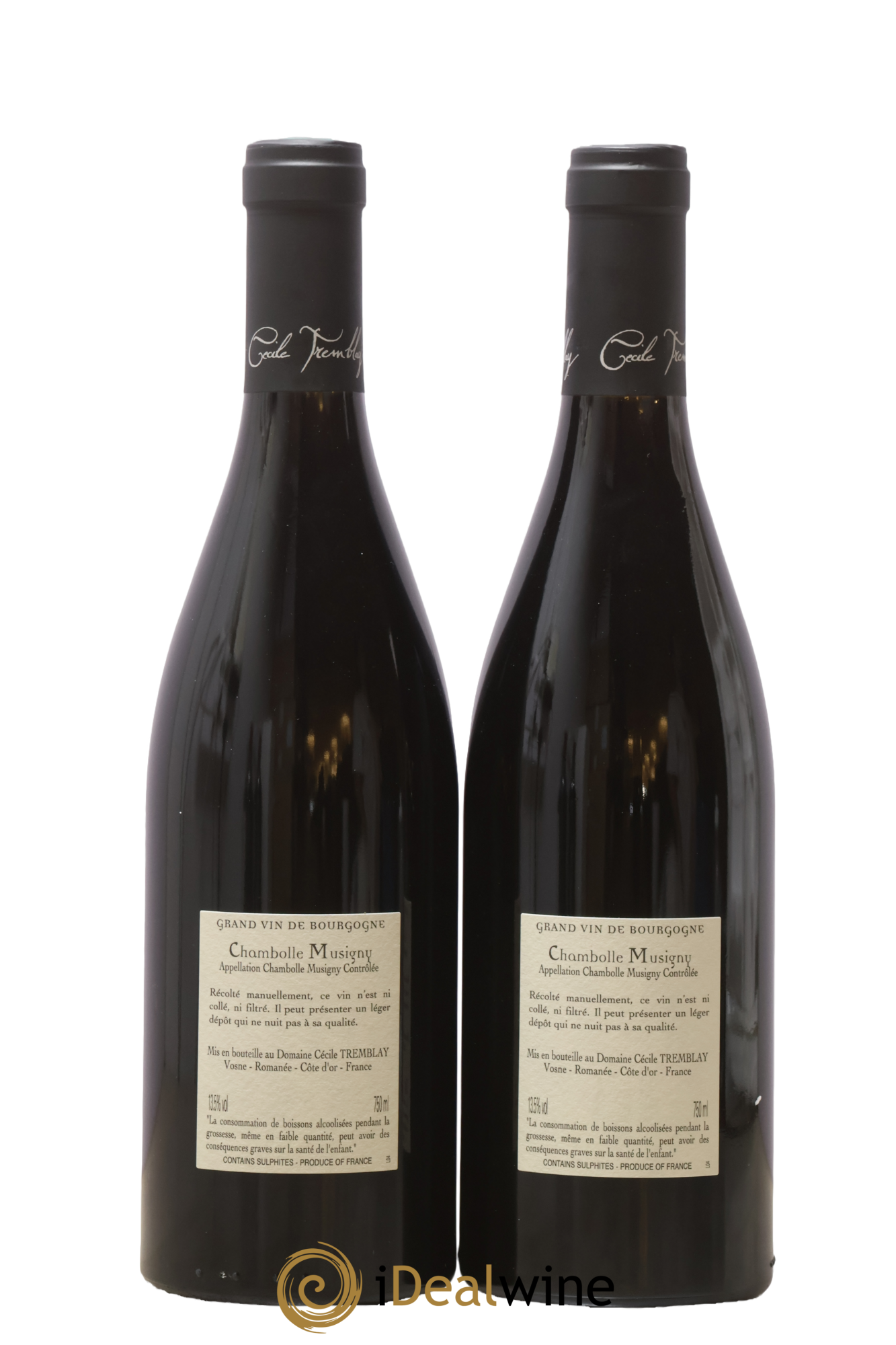 Chambolle-Musigny Les Cabottes Cécile Tremblay 2018 - Lot de 2 bouteilles - 1