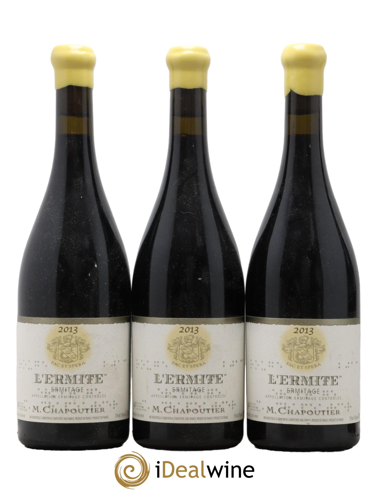 Hermitage Ermitage l'Ermite Chapoutier 2013 - Lot de 3 bouteilles - 0