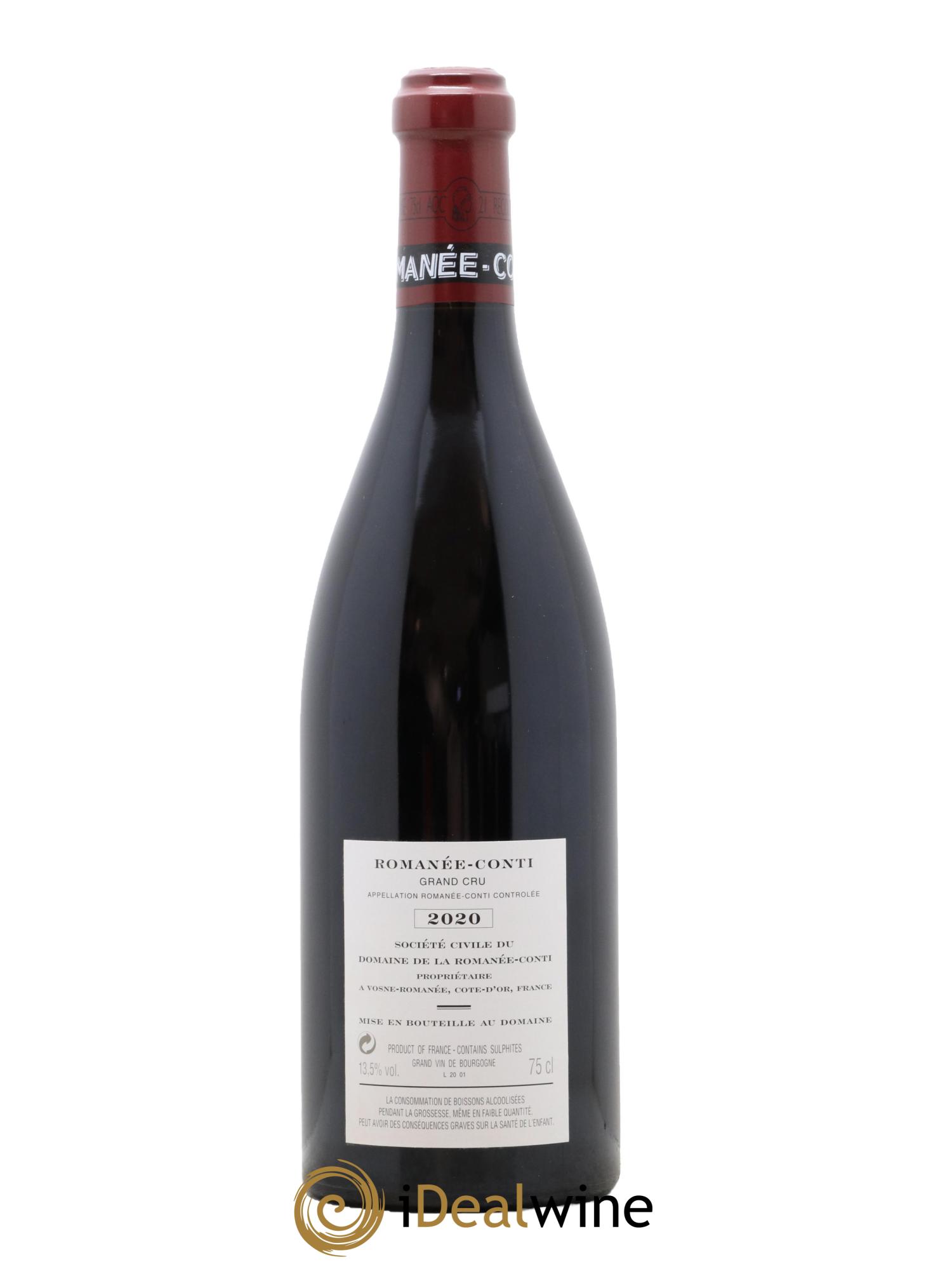 Romanée-Conti Grand Cru Domaine de la Romanée-Conti  2020 - Lot de 1 bouteille - 1