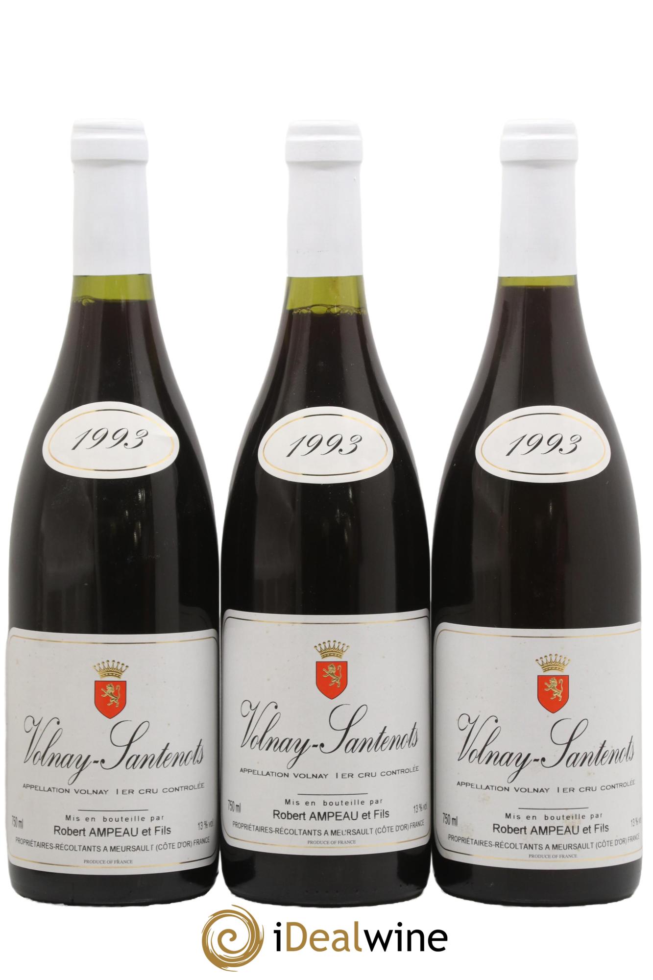 Volnay 1er Cru Robert Ampeau 1993 - Lot de 3 bouteilles - 0