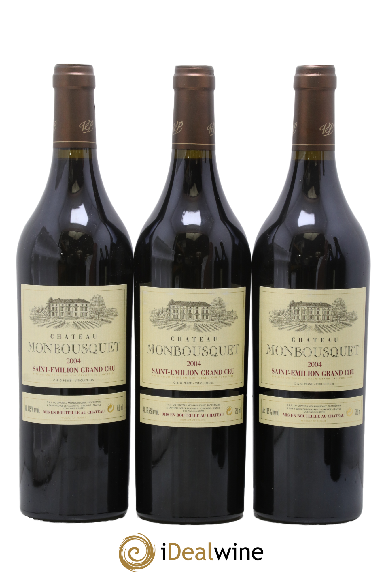 Château Monbousquet Grand Cru Classé 2004 - Lot of 3 bottles - 0