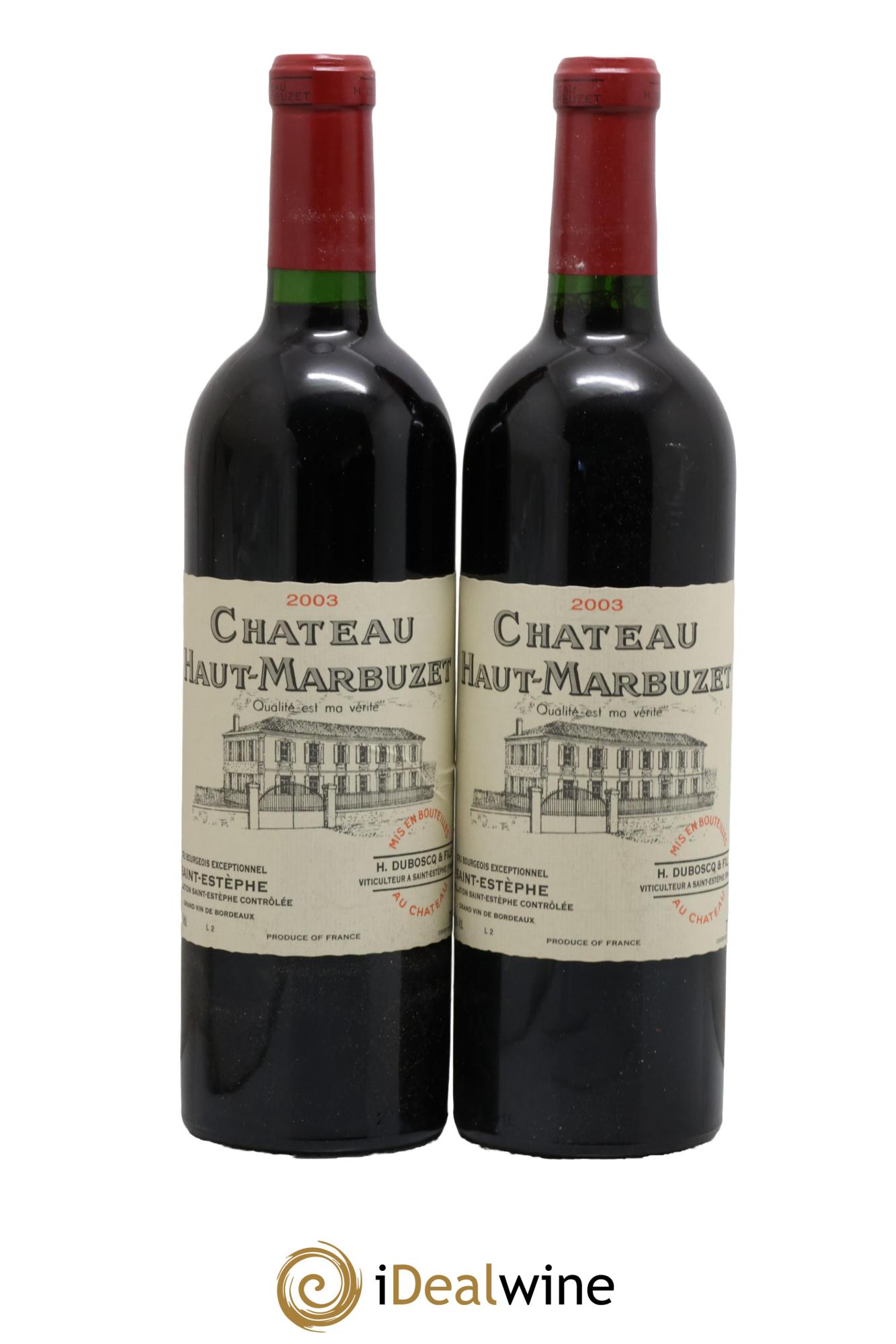 Château Haut Marbuzet 2003 - Posten von 2 Flaschen - 0