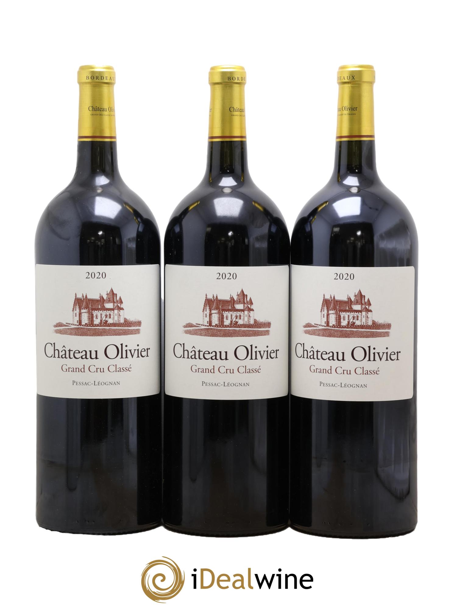 Château Olivier Cru Classé de Graves 2020 - Lotto di 3 magnum - 0