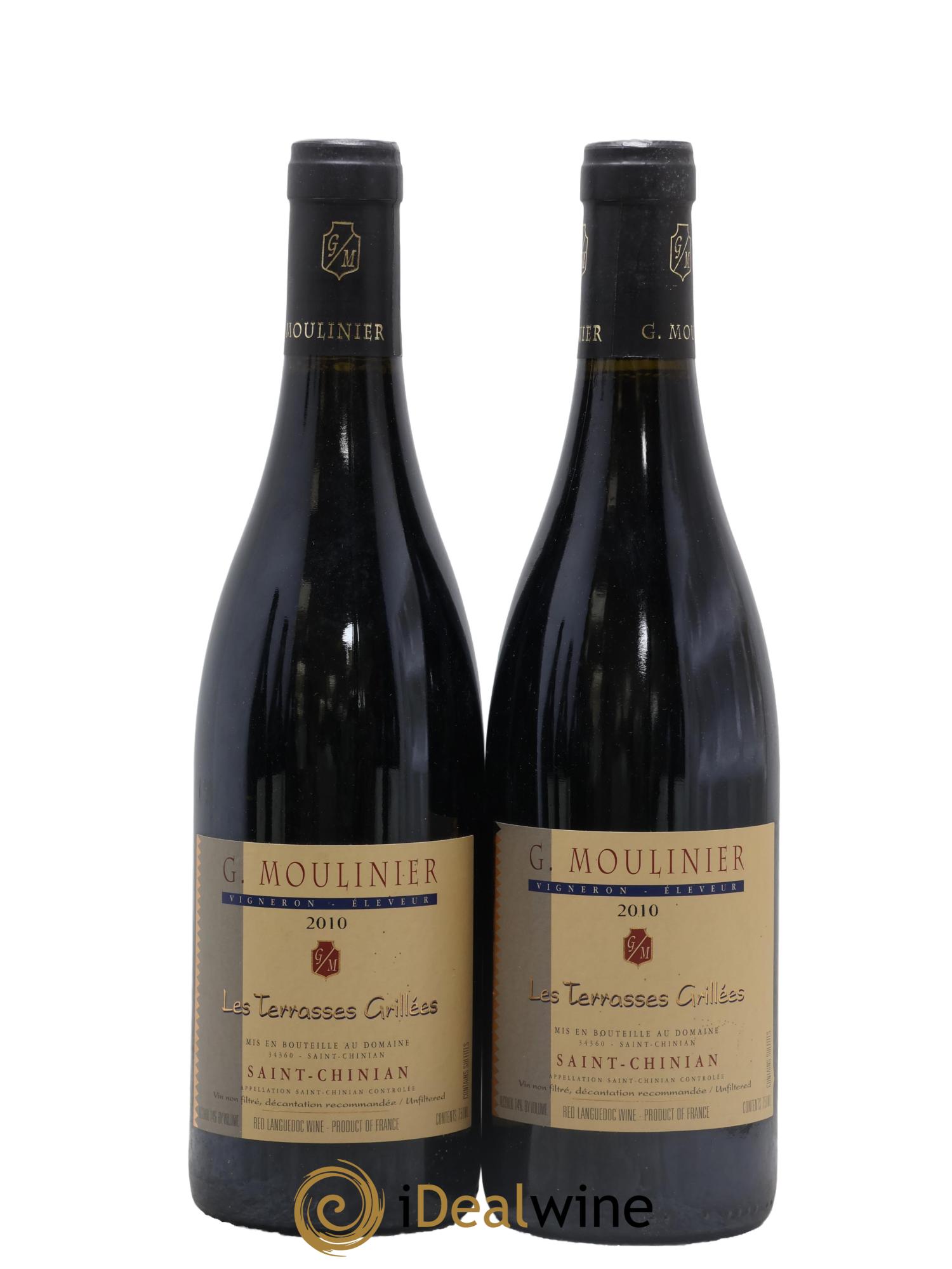 Saint-Chinian Les Terrasses Grillées Moulinier 2010 - Lot de 2 bouteilles - 0