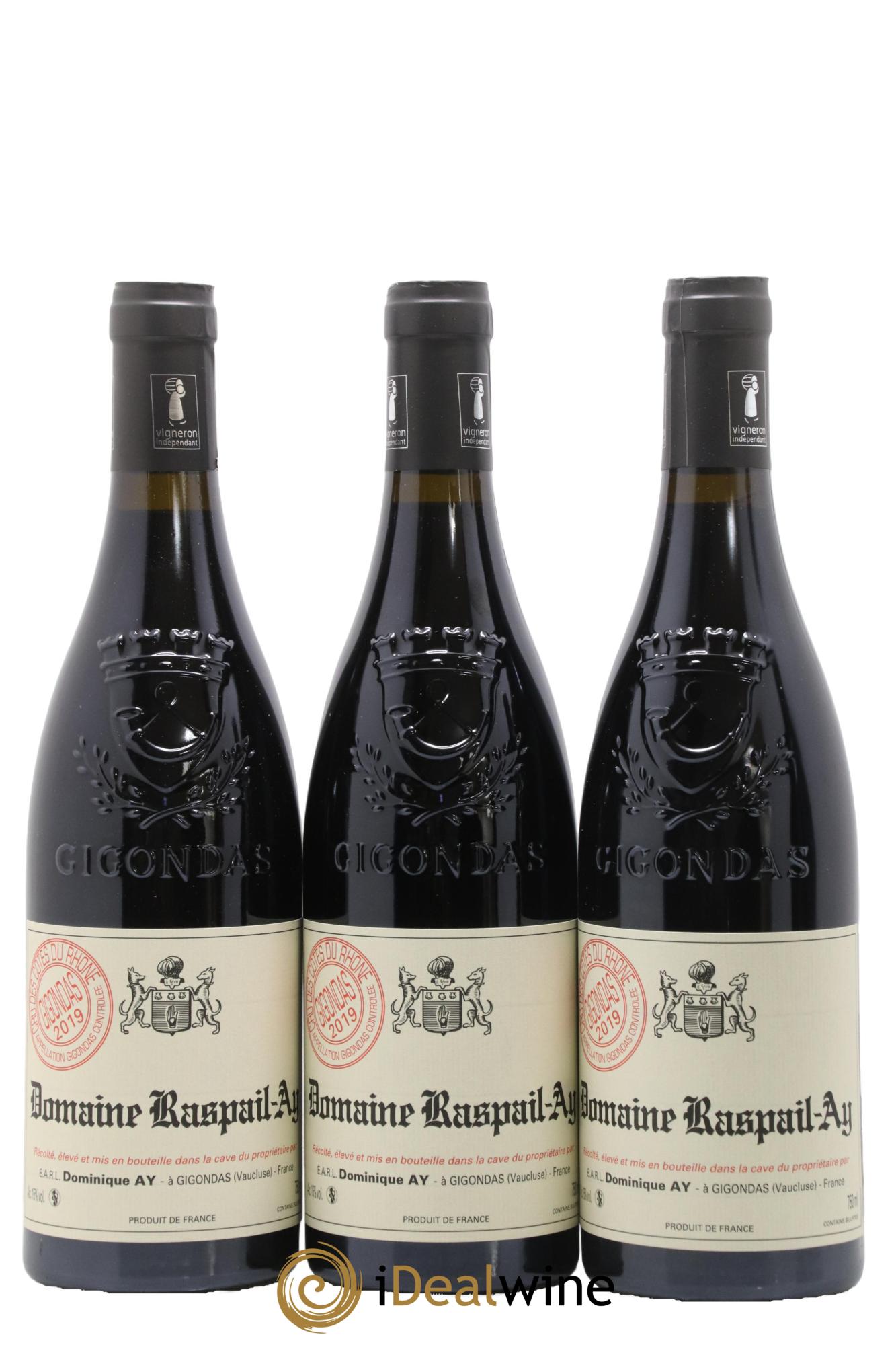 Gigondas Raspail-Ay 2019 - Lot de 3 bouteilles - 0