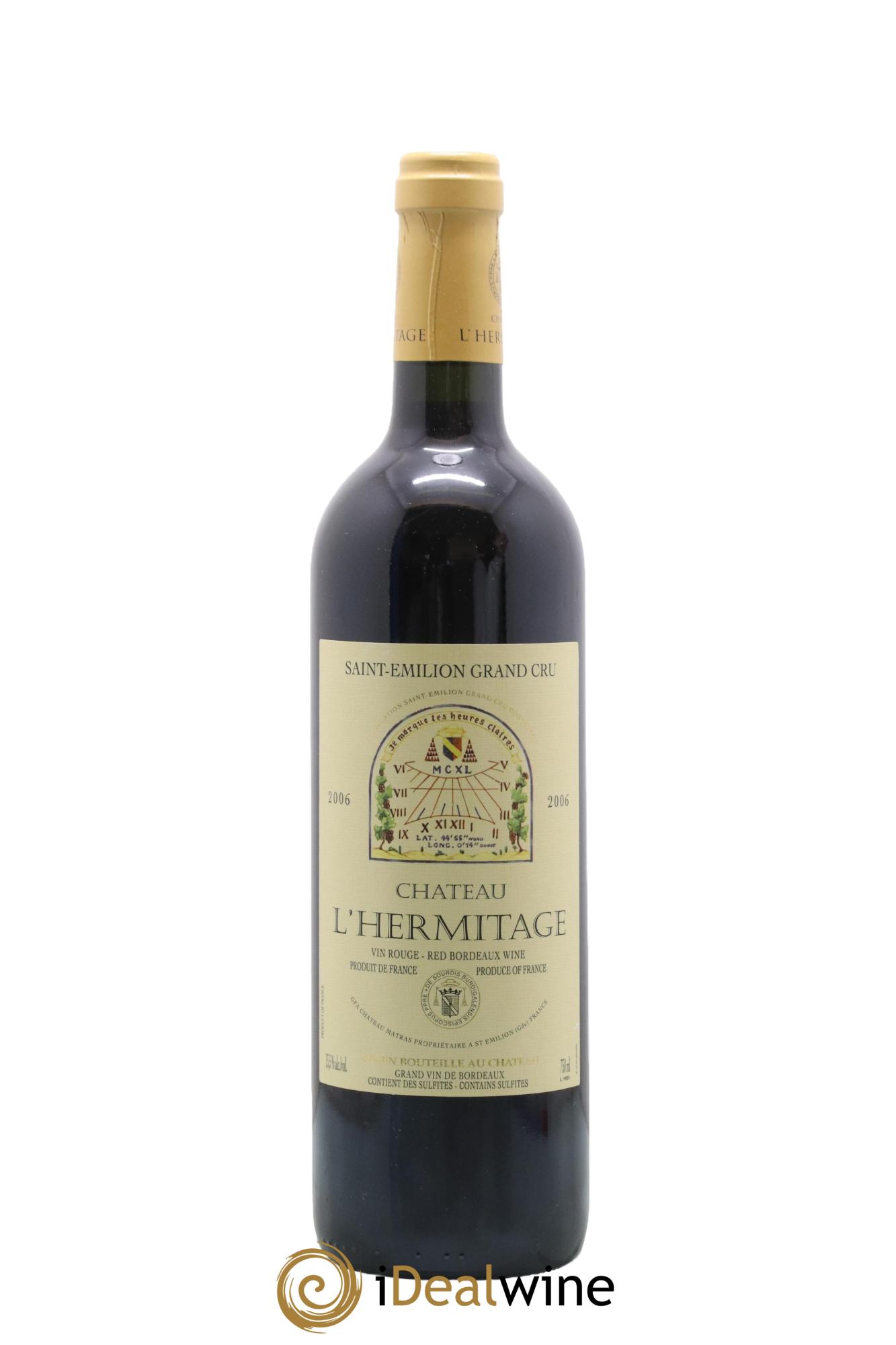 Château l' Hermitage 2006 - Lot de 1 bouteille - 0