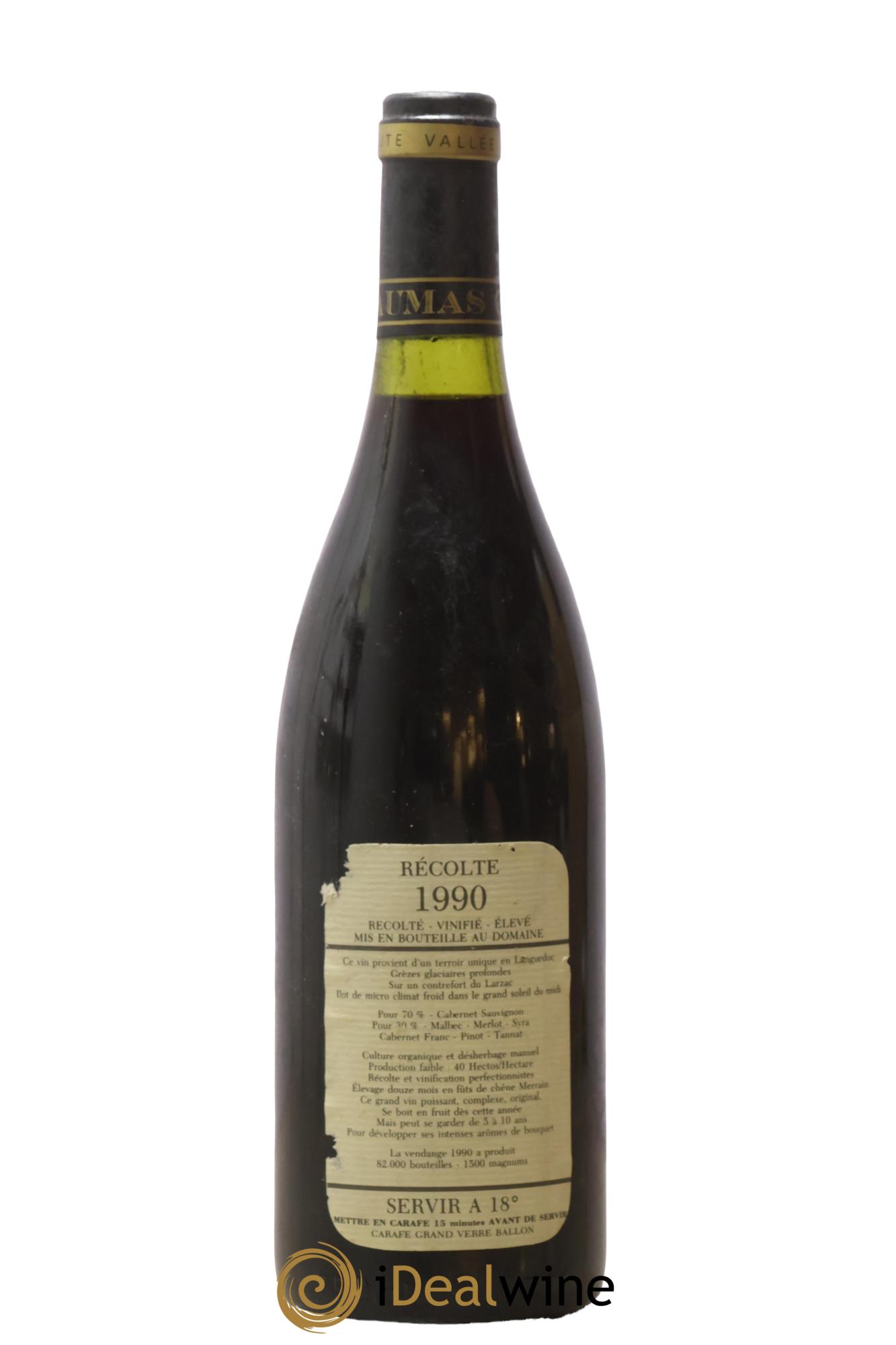 IGP St Guilhem-le-Désert - Cité d'Aniane Mas Daumas Gassac Famille Guibert de La Vaissière 1990 - Lot of 1 bottle - 1