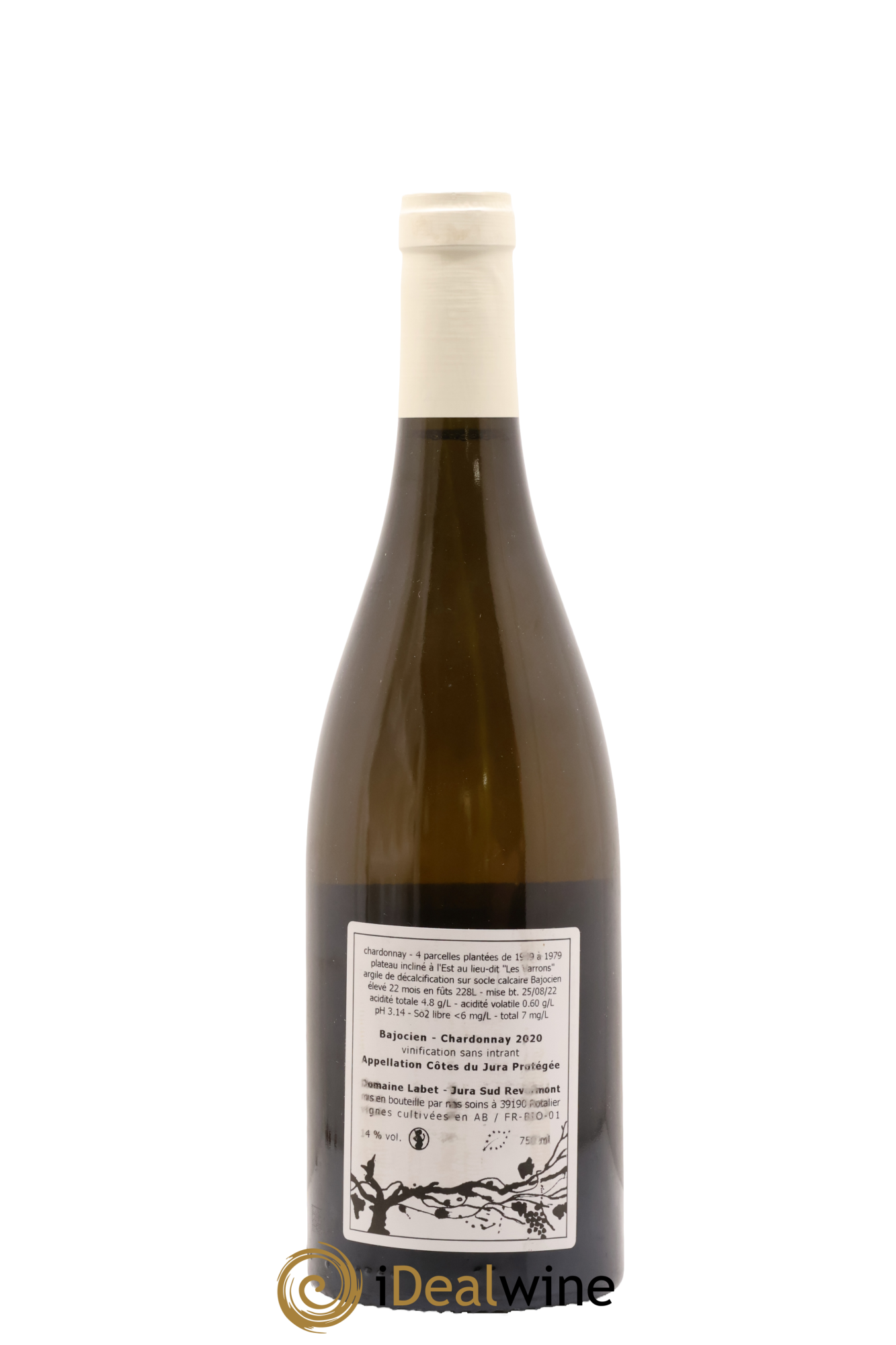 Côtes du Jura Chardonnay Bajocien Romain - Julien - Charline Labet 2020 - Lot of 1 bottle - 1