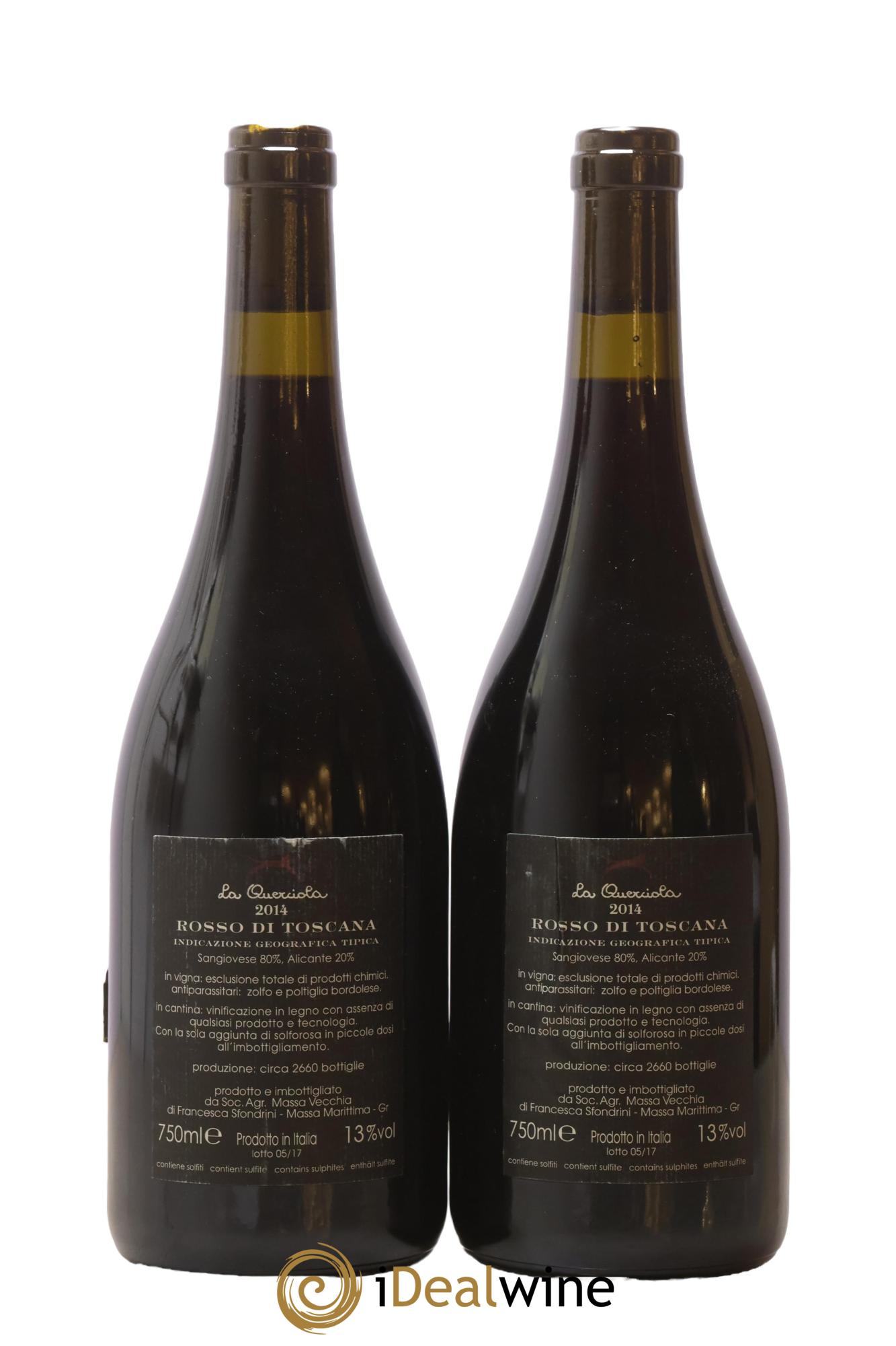 Toscana IGT Massa Vecchia  La Querciola  2014 - Lot de 2 bouteilles - 1
