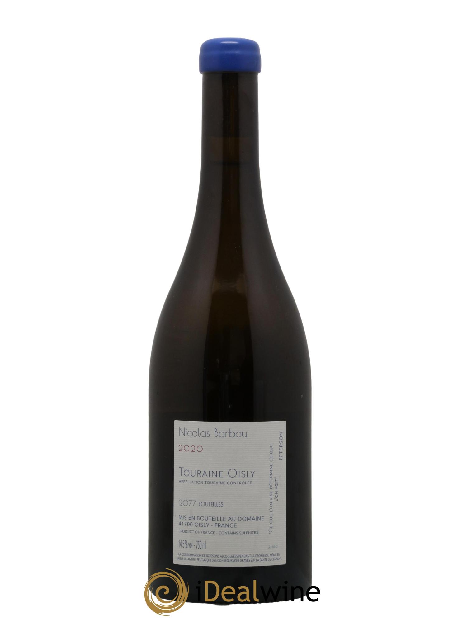 Touraine-Oisly Folie Insolente Nicolas Barbou 2020 - Lot de 1 bouteille - 1