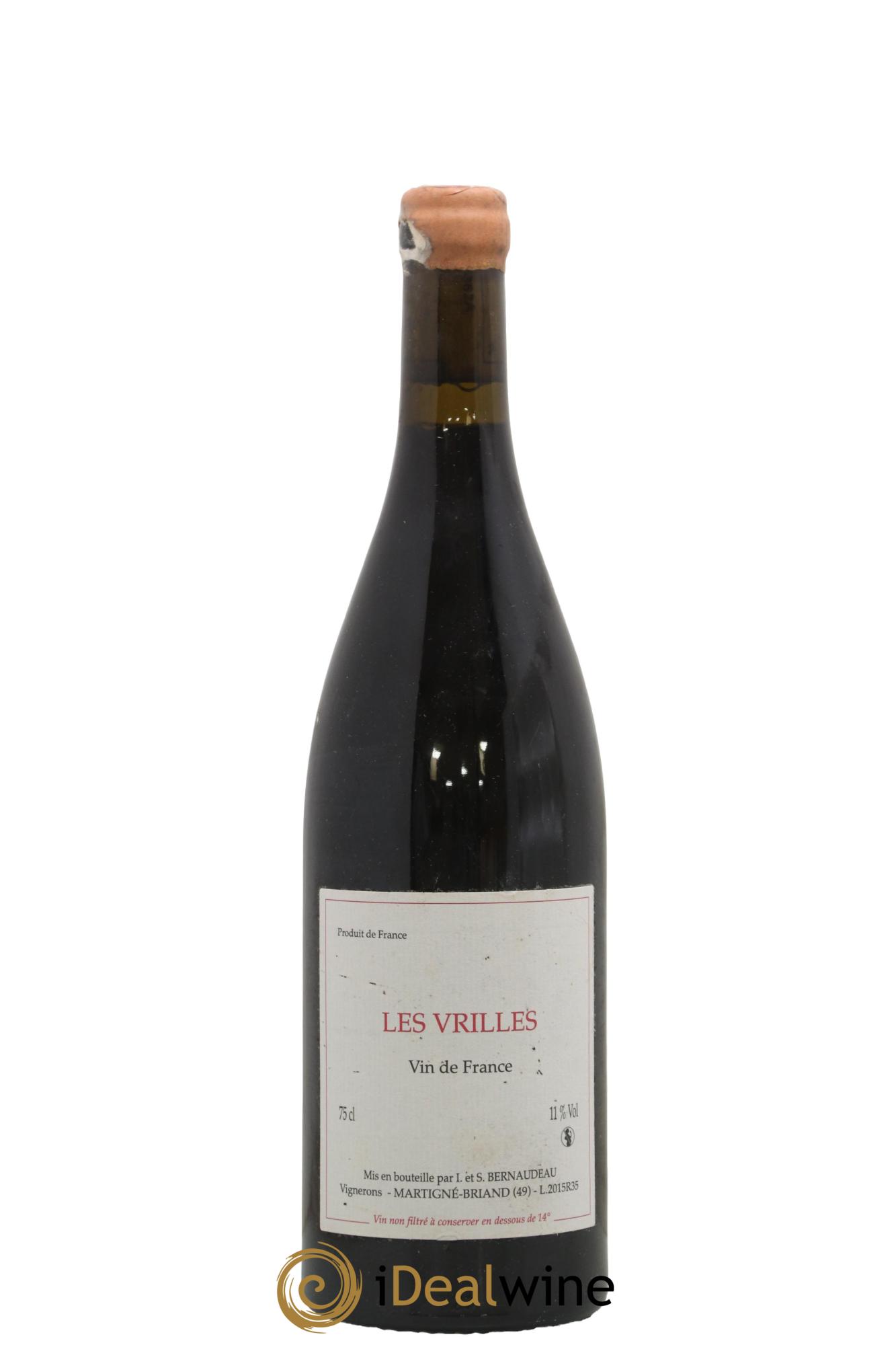 Vin de France Les Vrilles Stéphane Bernaudeau (Domaine) 2015 - Lot de 1 bouteille - 0