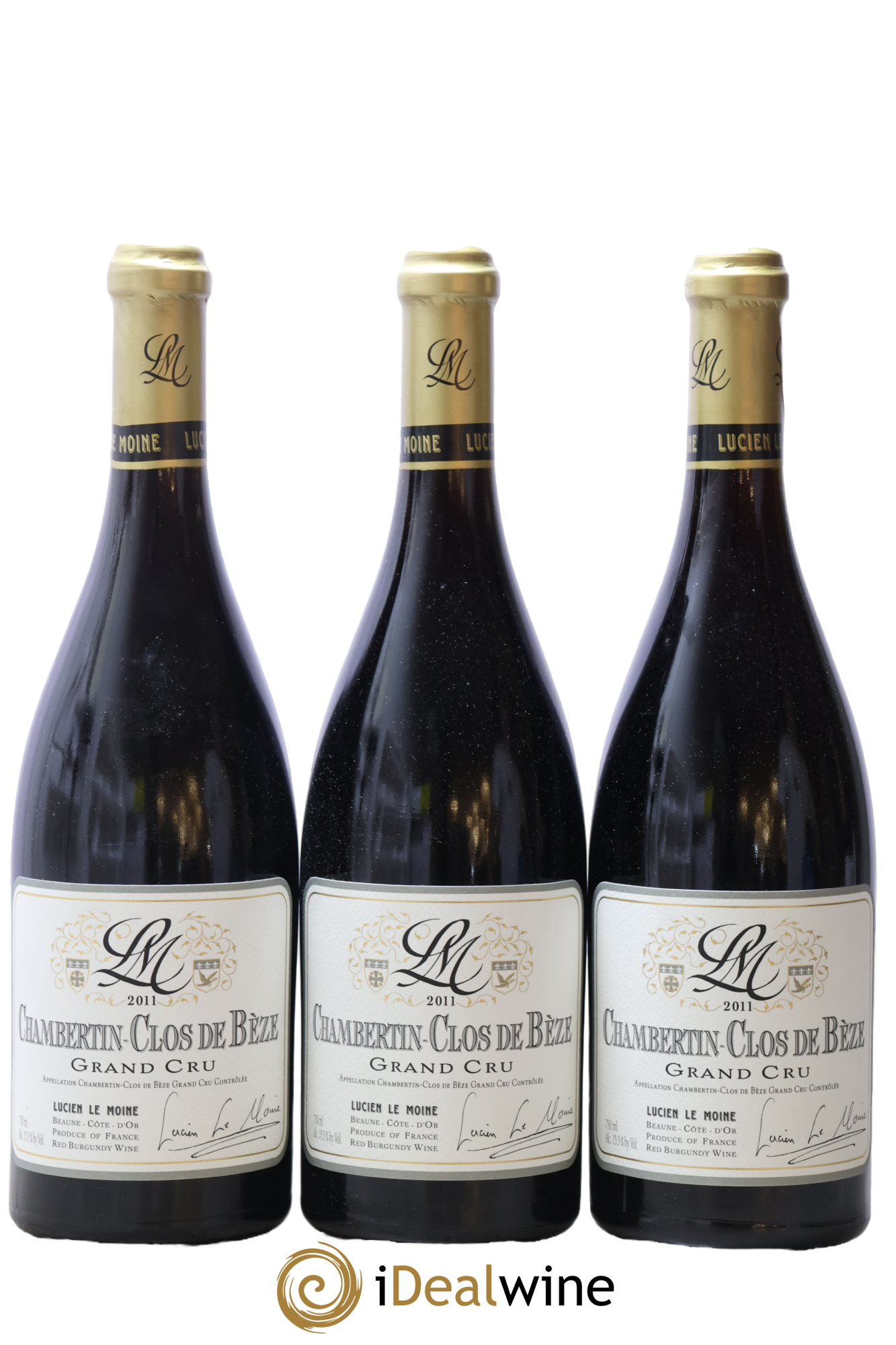 Chambertin Clos de Bèze Grand Cru Lucien Le Moine 2011 - Lot de 3 bouteilles - 0