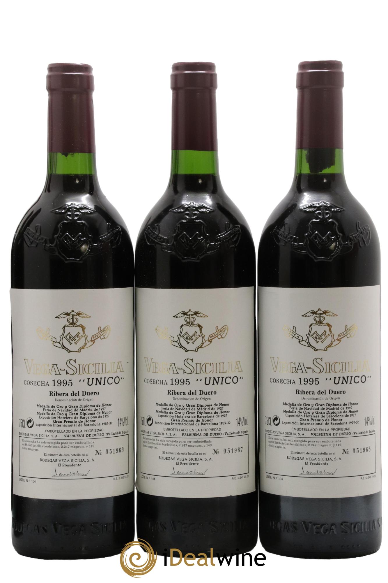 Ribera Del Duero DO Vega Sicilia Unico Famille Alvarez  1995 - Lotto di 6 bottiglie - 3