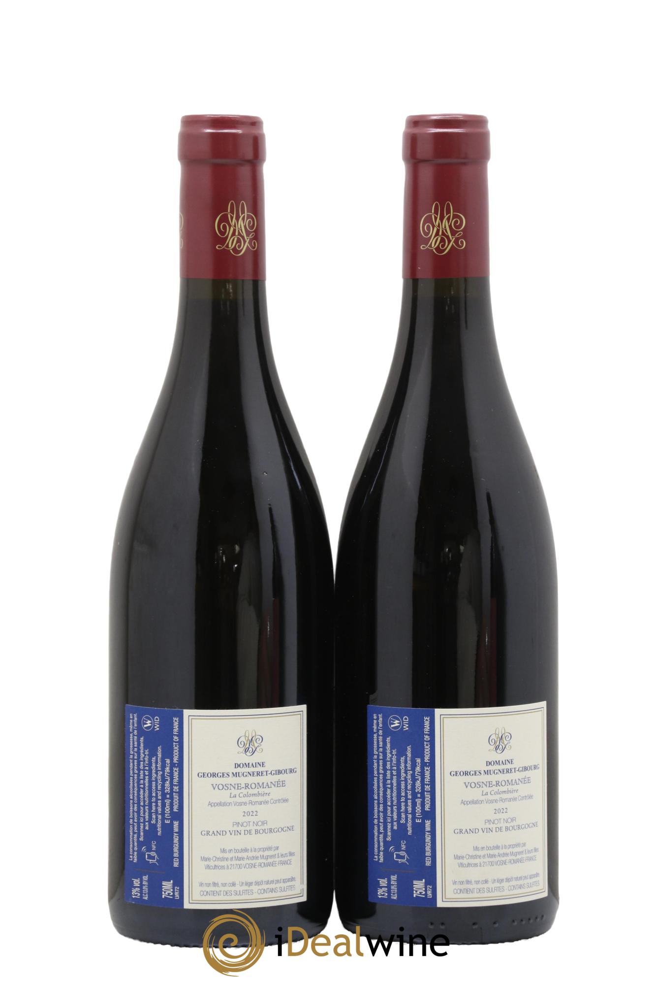 Vosne-Romanée La Colombière Mugneret-Gibourg (Domaine) 2022 - Lot de 2 bouteilles - 1