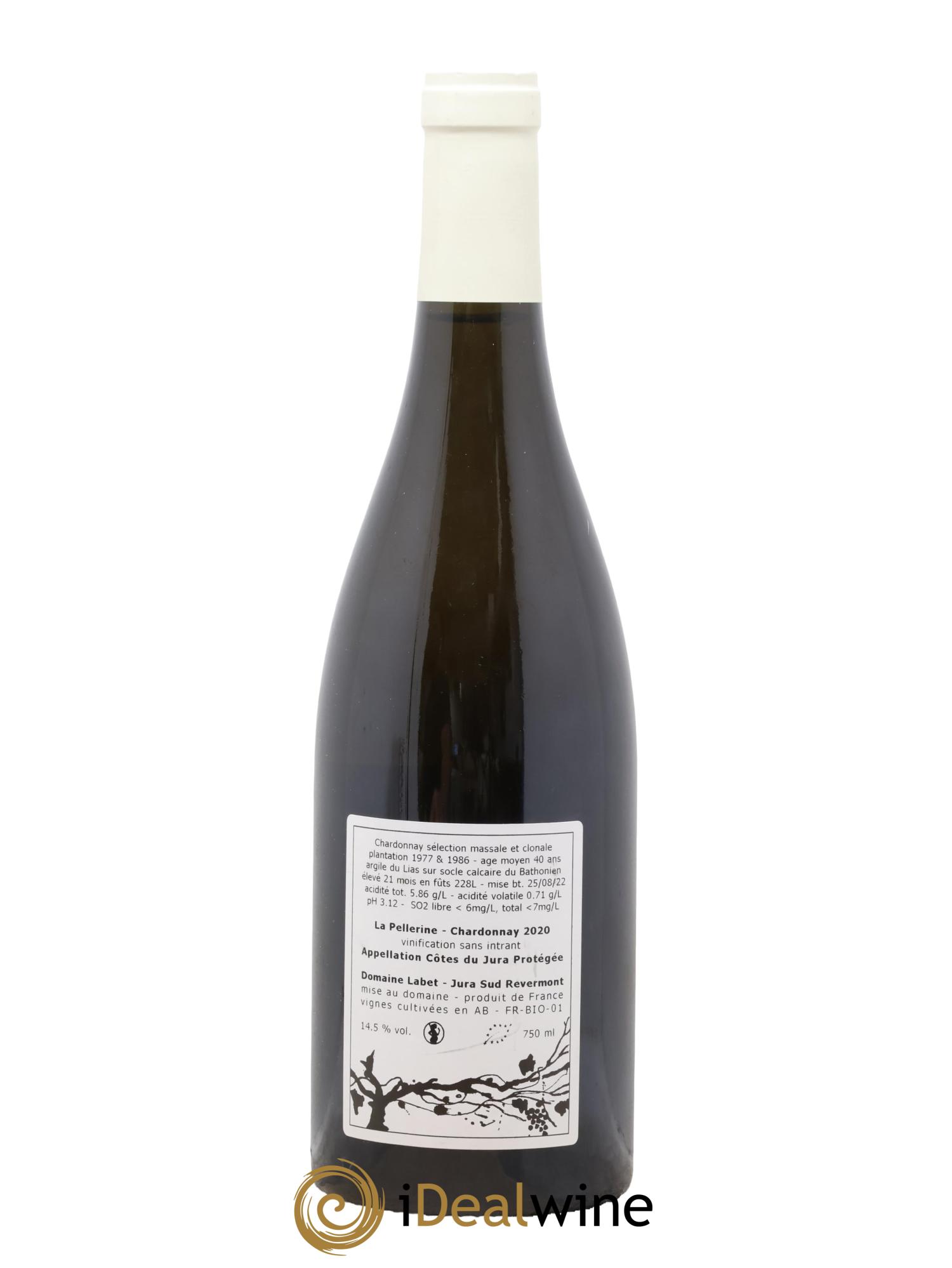 Côtes du Jura Chardonnay La Pellerine Romain - Julien  - Charline Labet 2020 - Lot of 1 bottle - 1