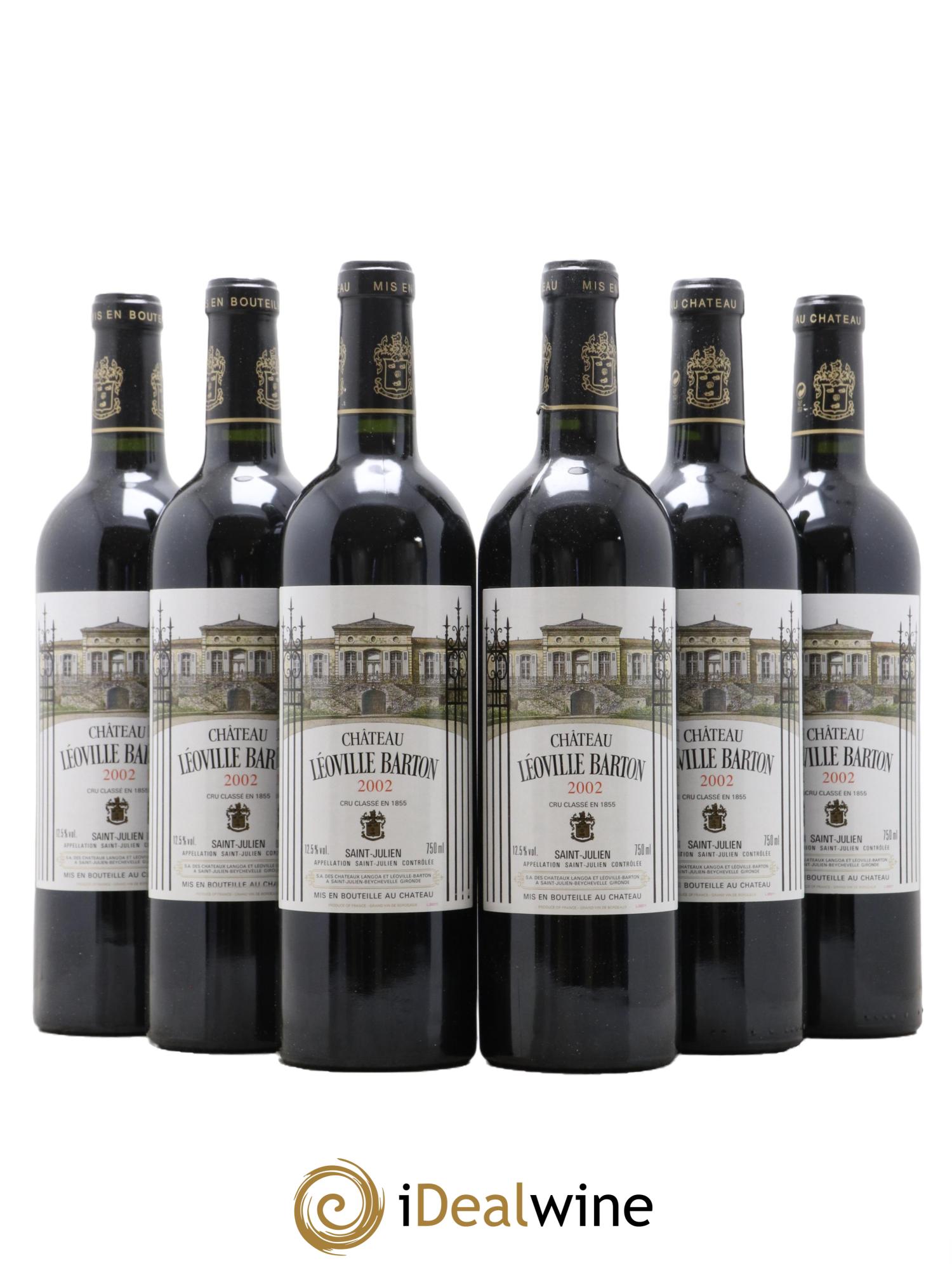 Château Léoville Barton 2ème Grand Cru Classé 2002 - Lot de 6 bouteilles - 0