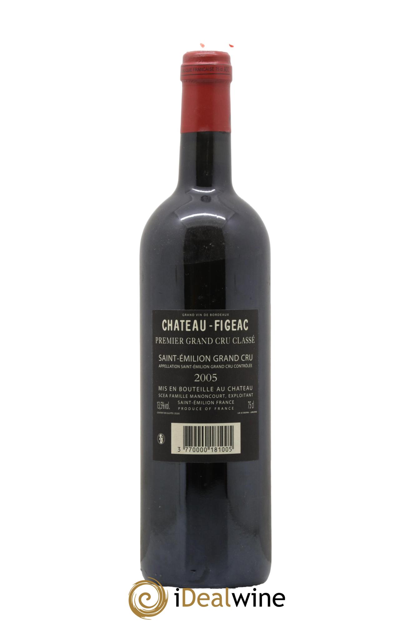 Château Figeac 1er Grand Cru Classé A 2005 - Lotto di 1 bottiglia - 1
