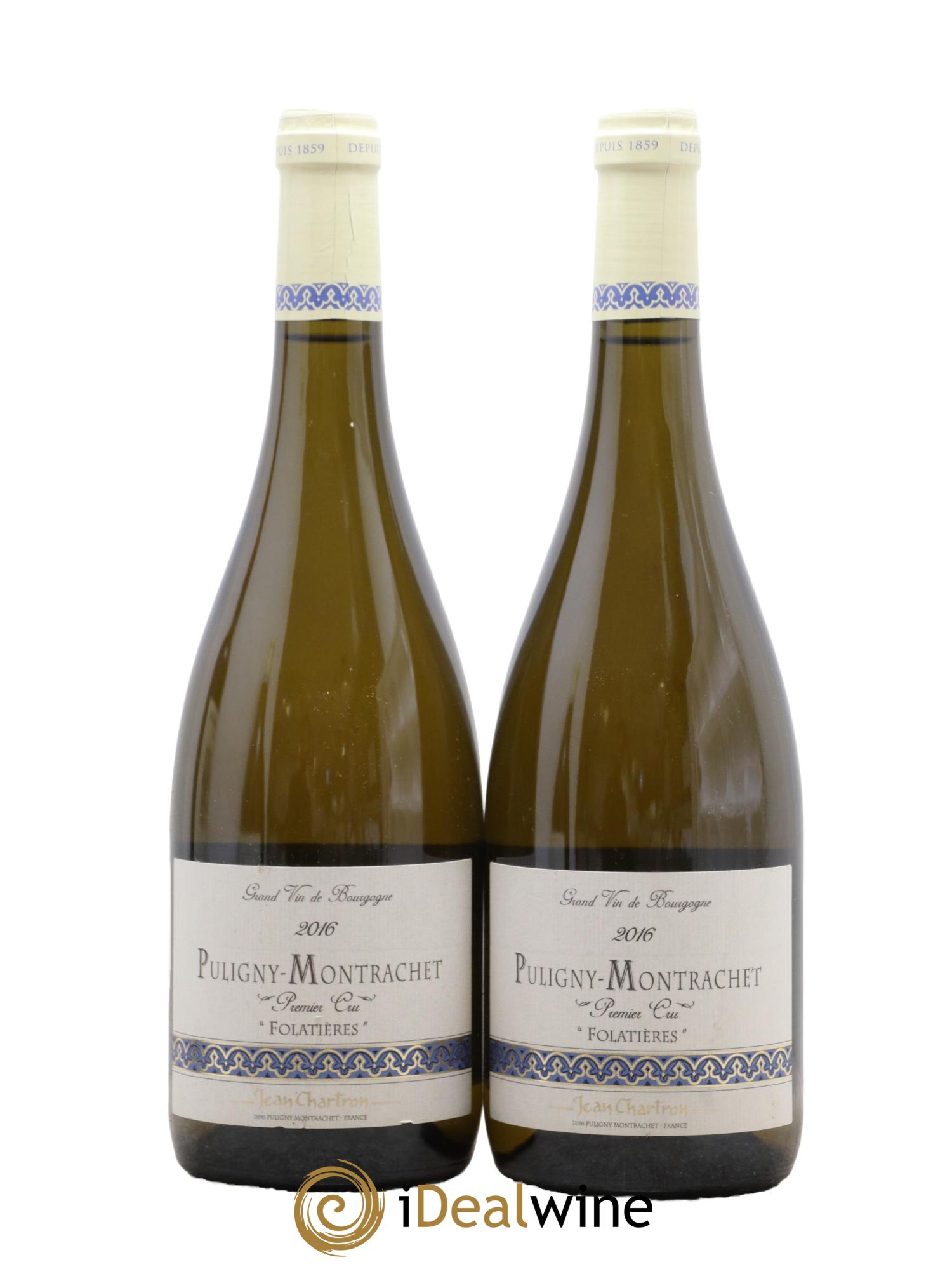 Puligny-Montrachet 1er Cru Folatières Jean Chartron (Domaine) 2016 - Lotto di 2 bottiglie - 0