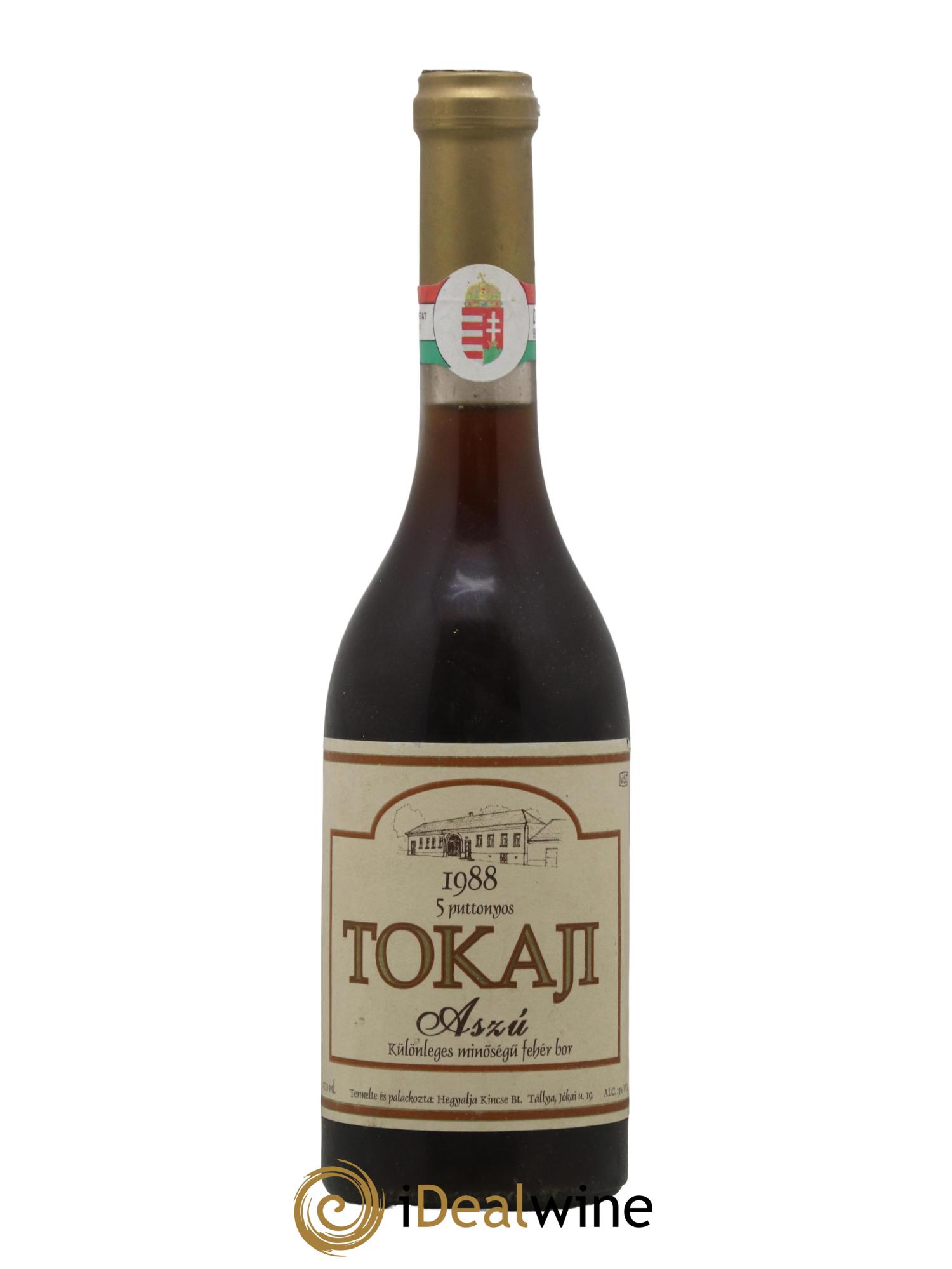 Tokaji Hegyalja Aszu 5 Puttonyos 1988 - Lot de 1 format 50cl - 0