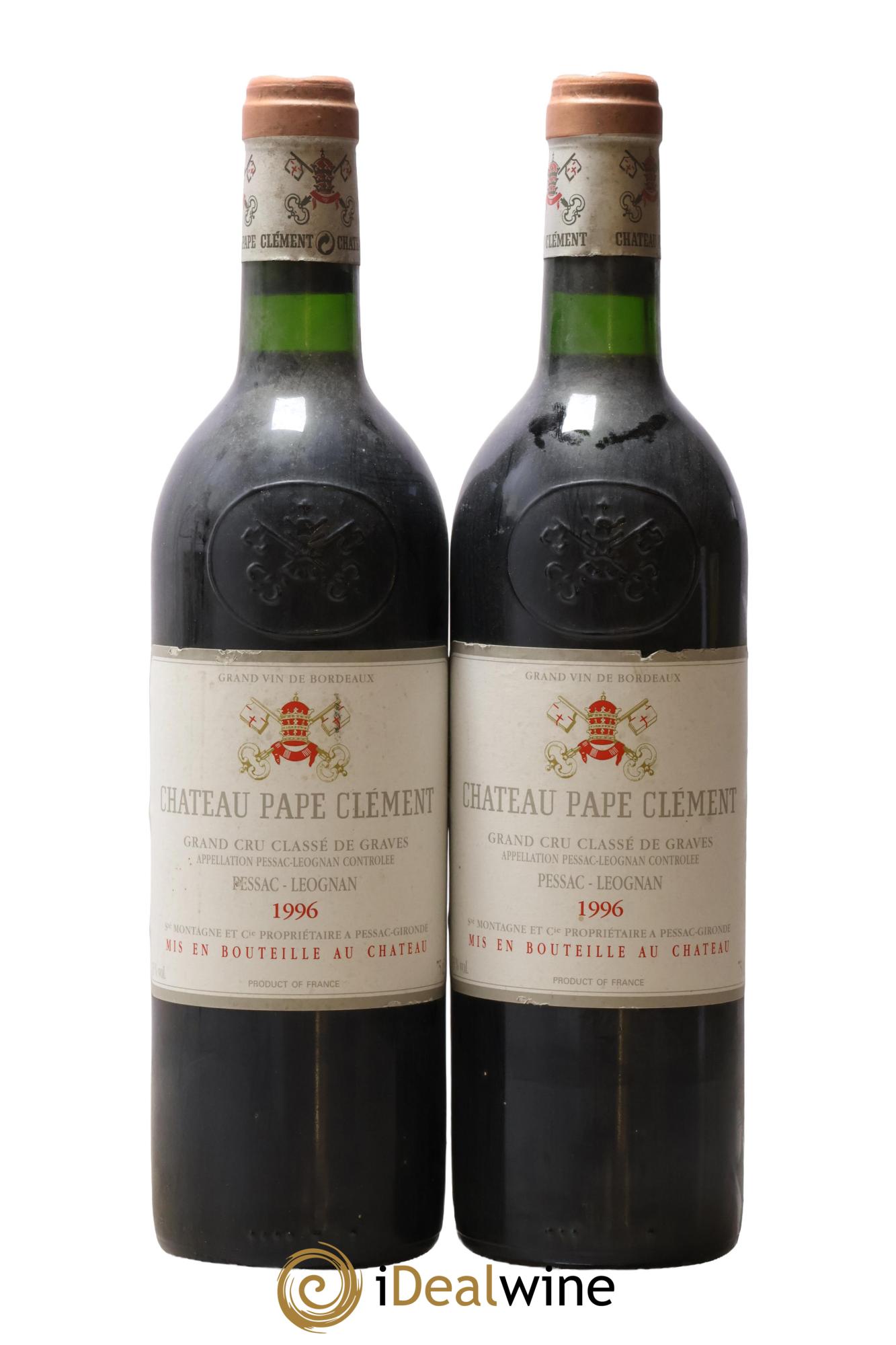 Château Pape Clément Cru Classé de Graves 1996 - Lot of 2 bottles - 0