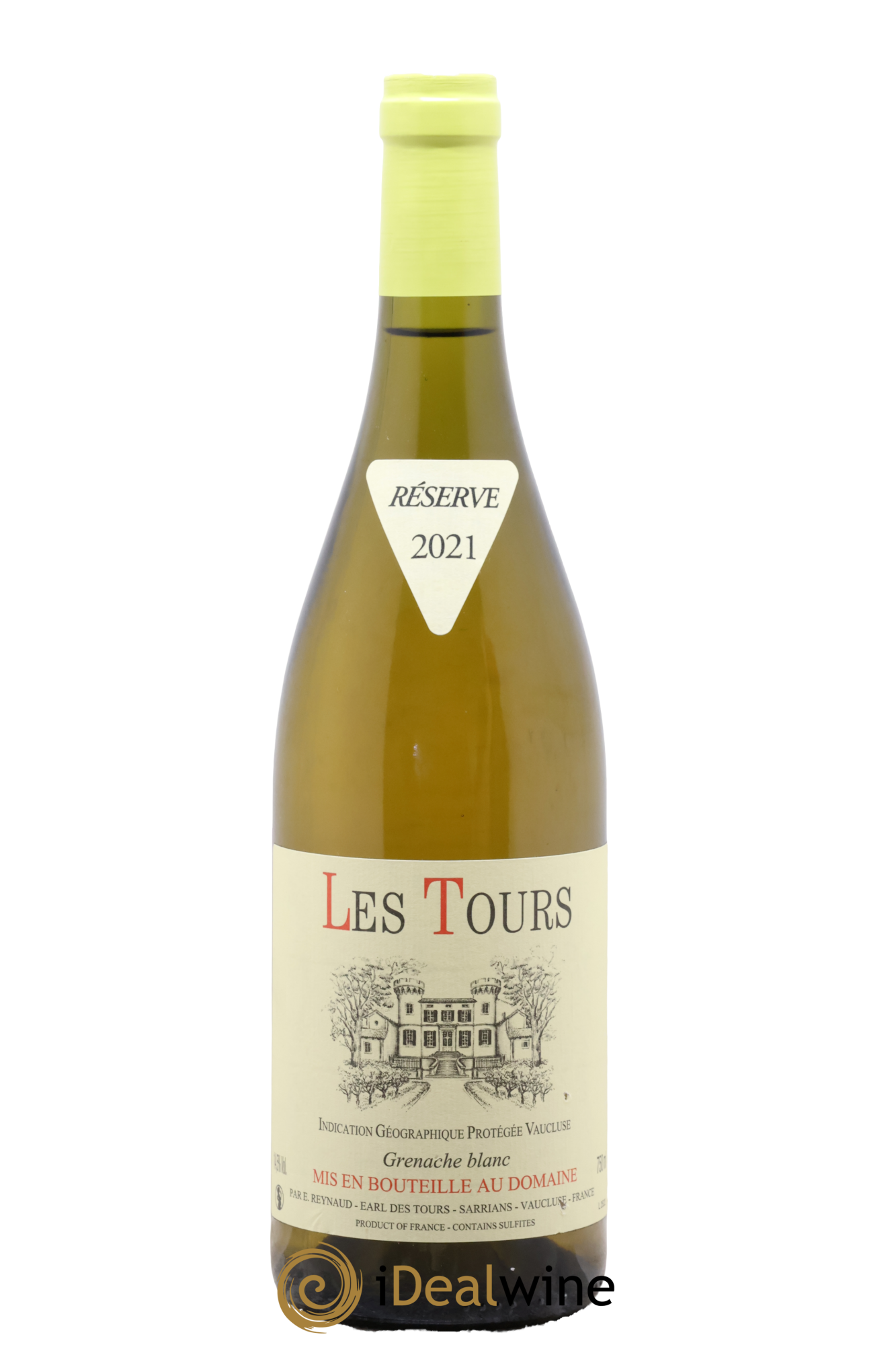 Vaucluse (Vin de Pays de Vaucluse) Les Tours Grenache Blanc Emmanuel Reynaud 2021 - Lot de 1 bouteille - 0