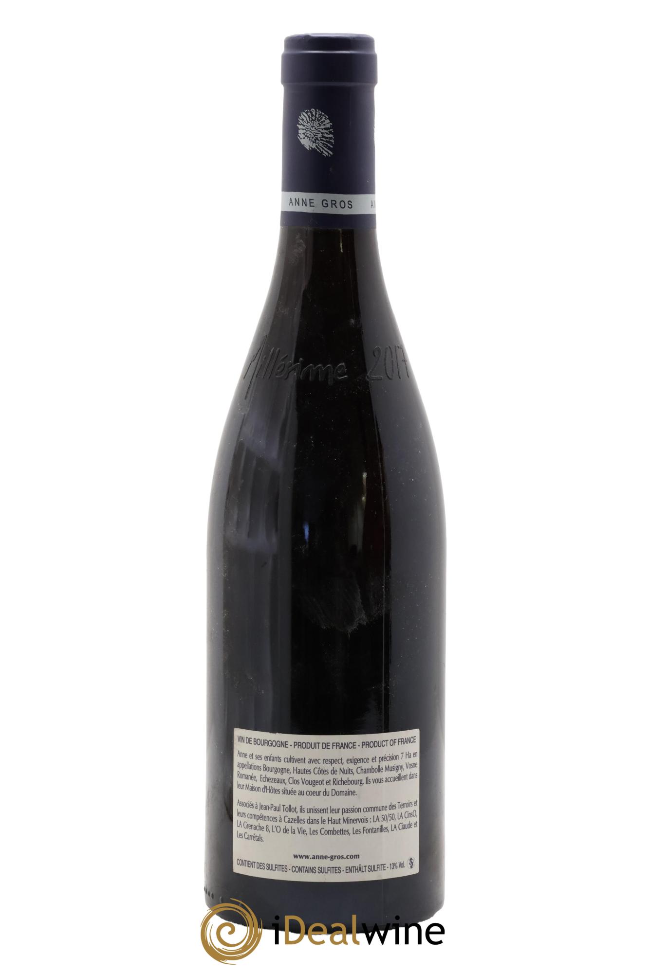 Vosne-Romanée Les Barreaux Anne Gros 2017 - Lot de 1 bouteille - 1