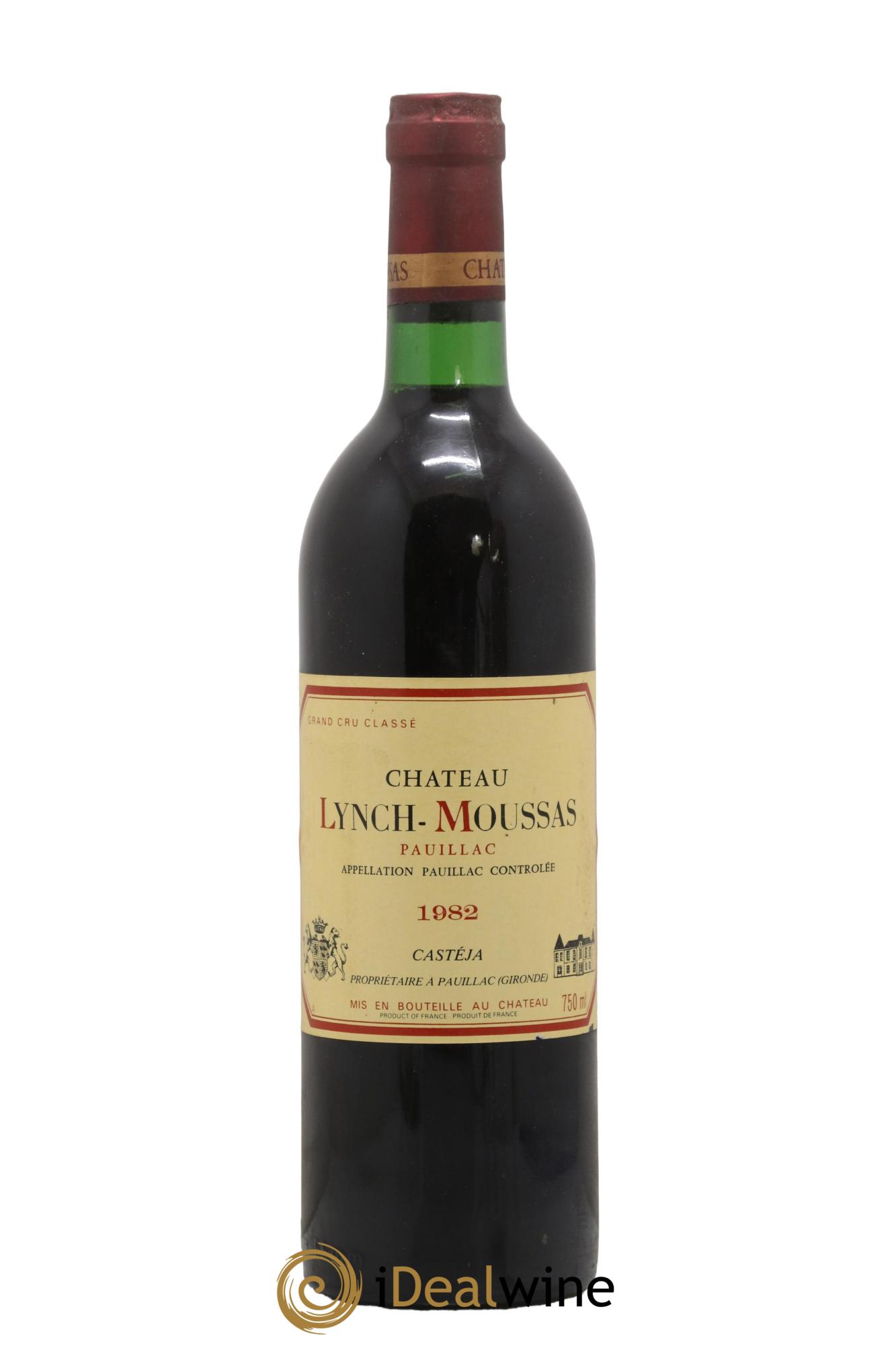 Château Lynch Moussas 5ème Grand Cru Classé 1982 - Lot de 1 bouteille - 0