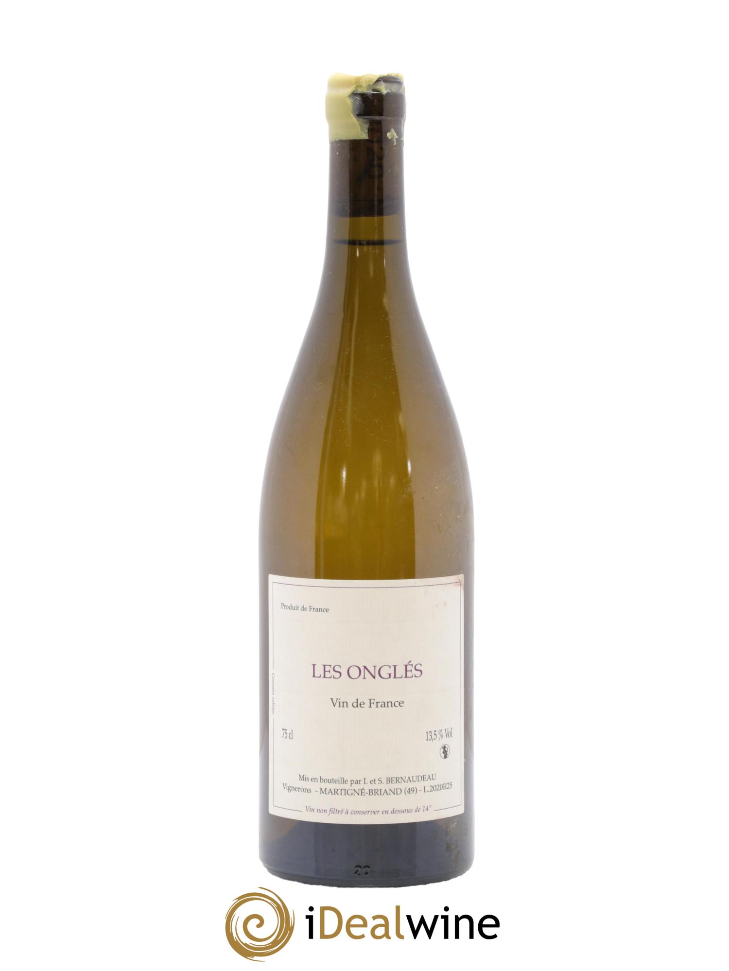 Vin de France Les Onglés Stéphane Bernaudeau 2020 - Lot de 1 bouteille - 0