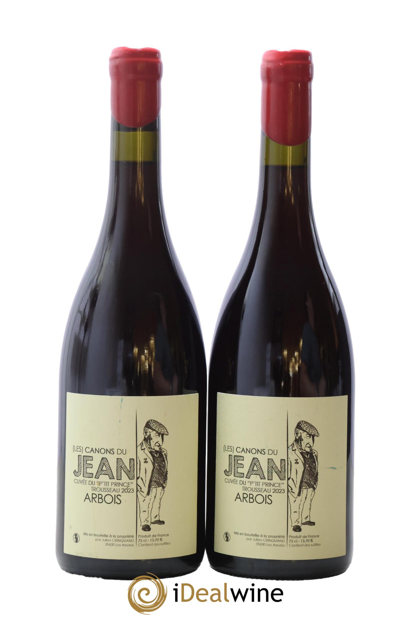 Arbois Trousseau cuvée Petit Prince Julien Crinquand Les Canons du Jean 2023 - Posten von 2 Flaschen - 0