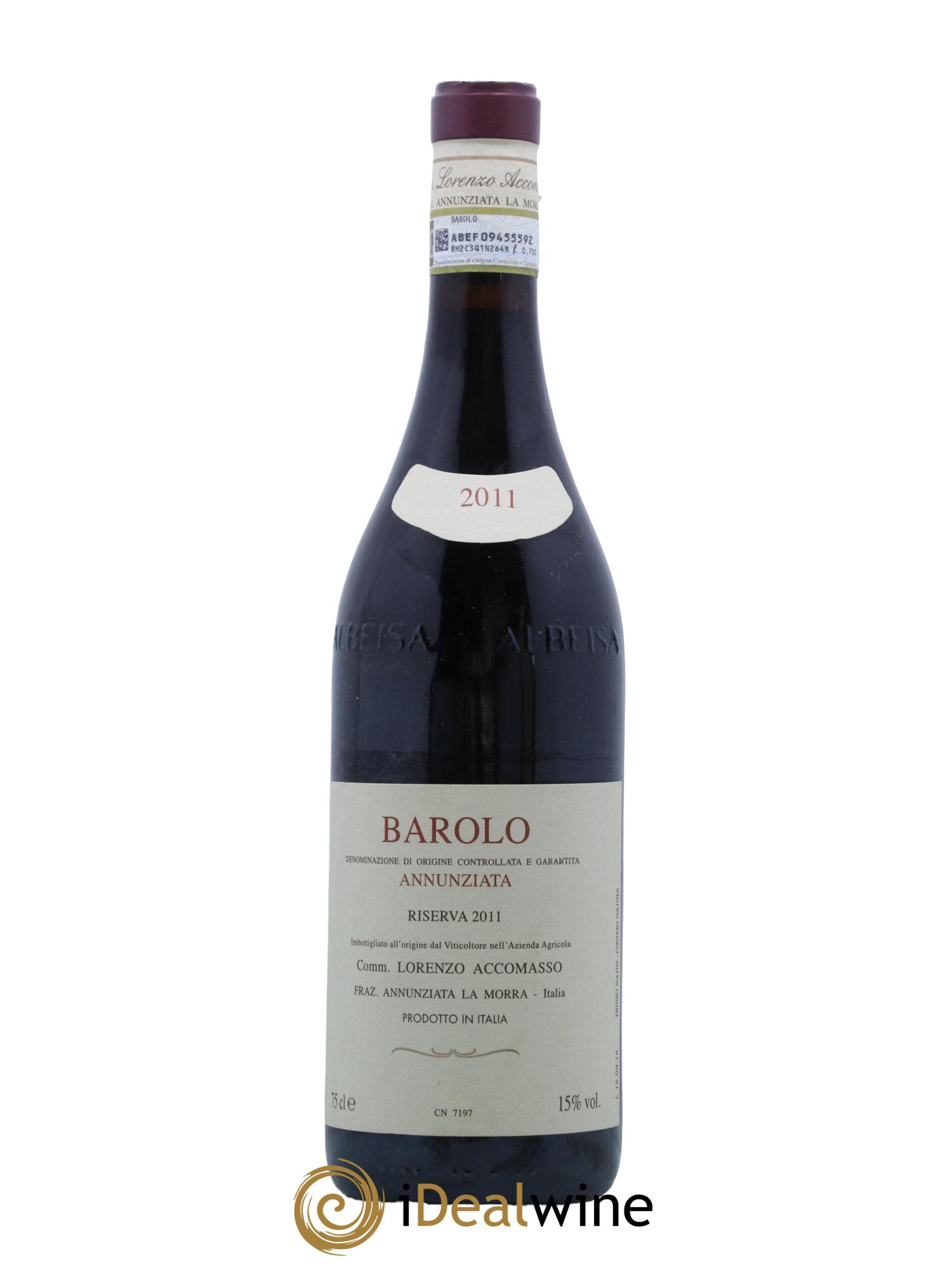 Barolo DOCG Annunziata Riserva Lorenzo Accomasso 2011 - Lot de 1 bouteille - 0
