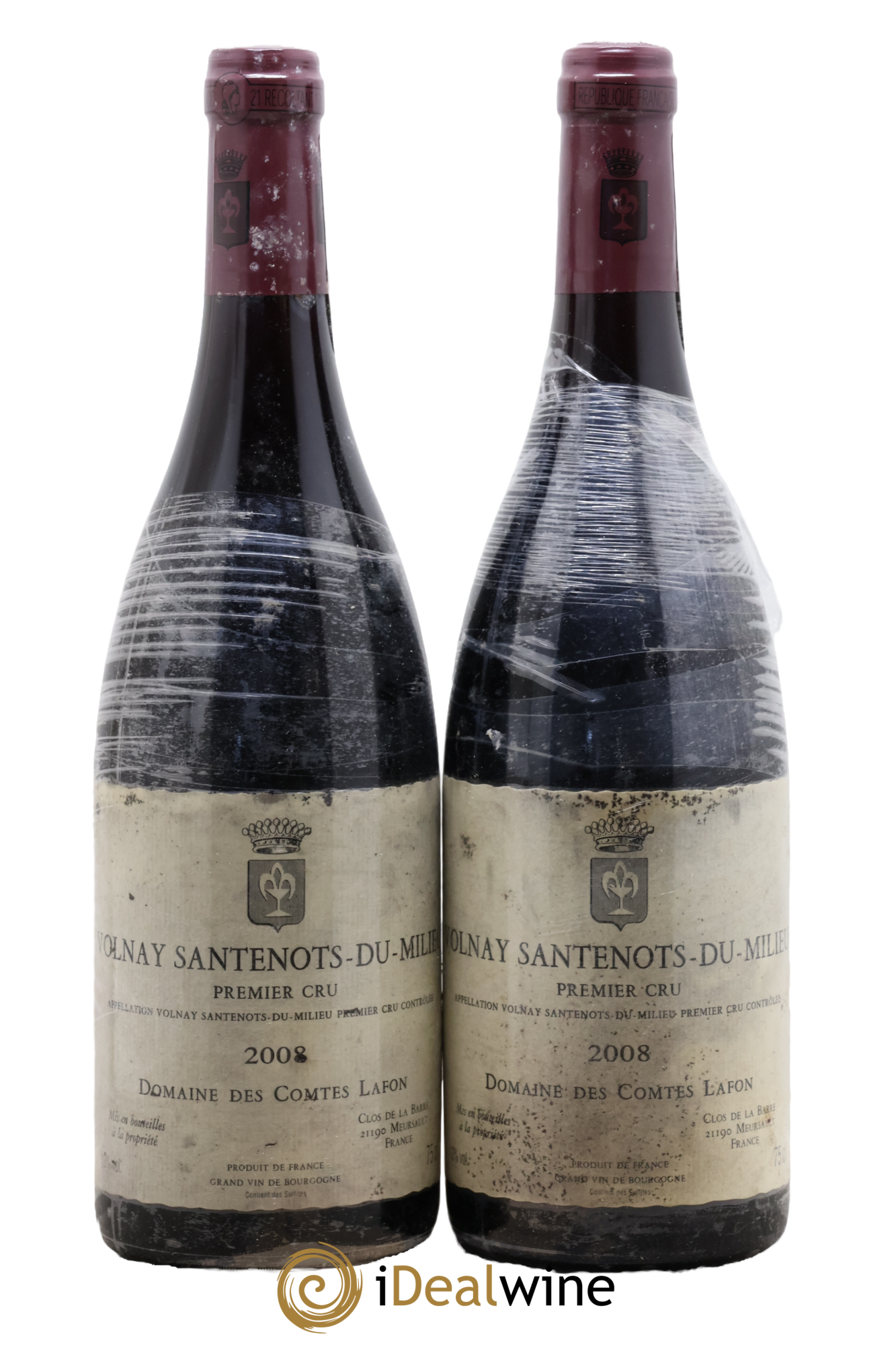 Volnay 1er Cru Santenots du Milieu Comtes Lafon (Domaine des) 2008 - Lot of 2 bottles - 0
