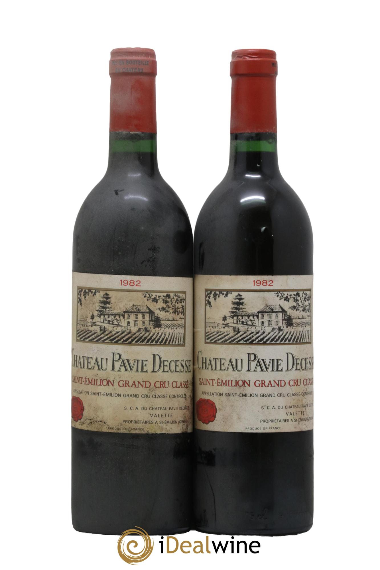 Château Pavie Decesse Grand Cru Classé 1982 - Lot de 2 bouteilles - 0