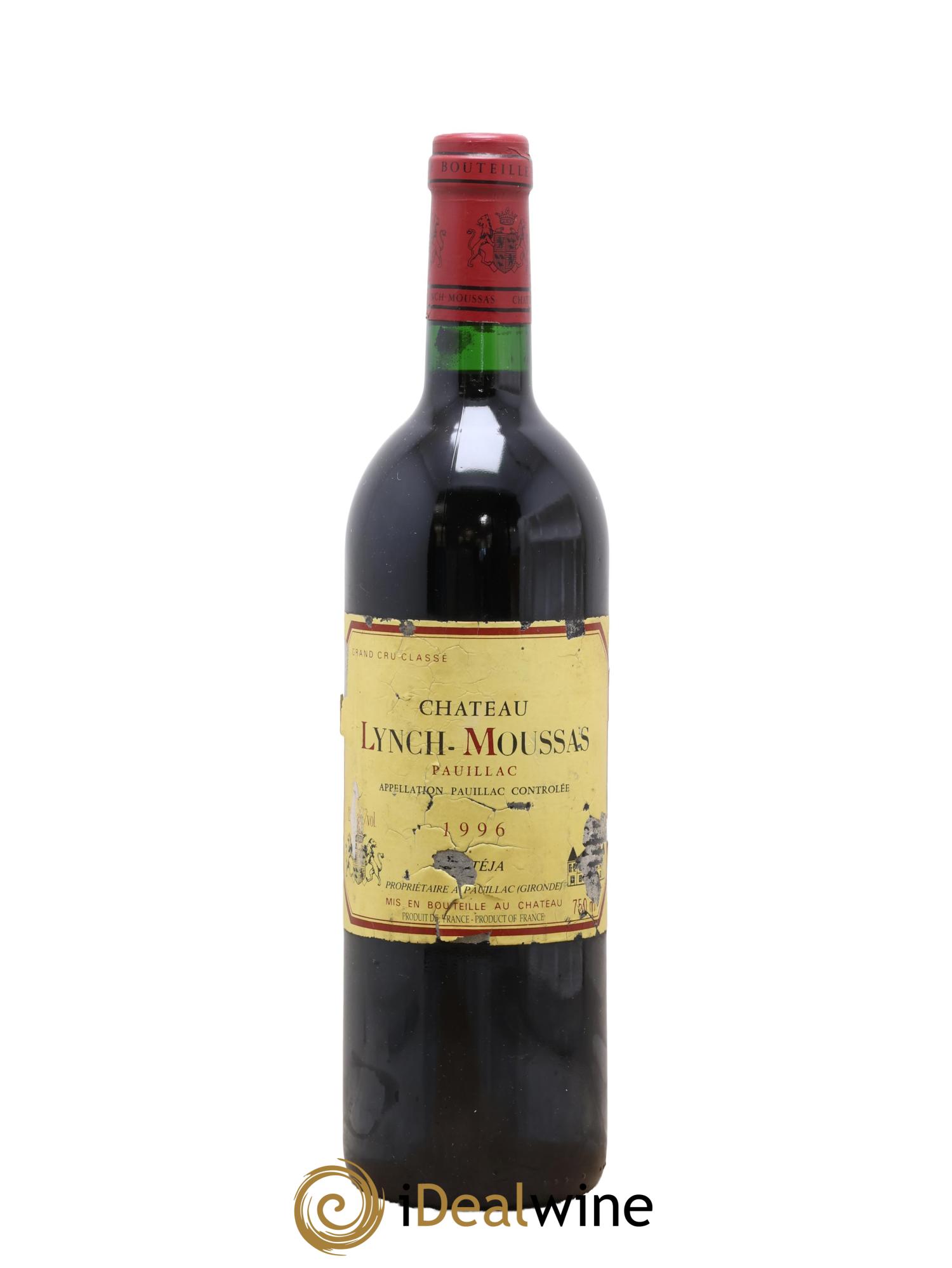 Château Lynch Moussas 5ème Grand Cru Classé 1996 - Lot de 1 bouteille - 0