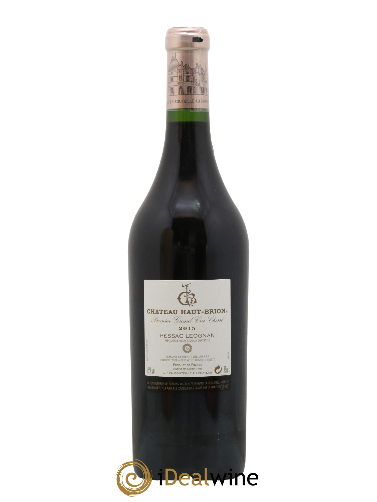 Château Haut Brion 1er Grand Cru Classé 2015 - Lot de 1 bouteille - 2
