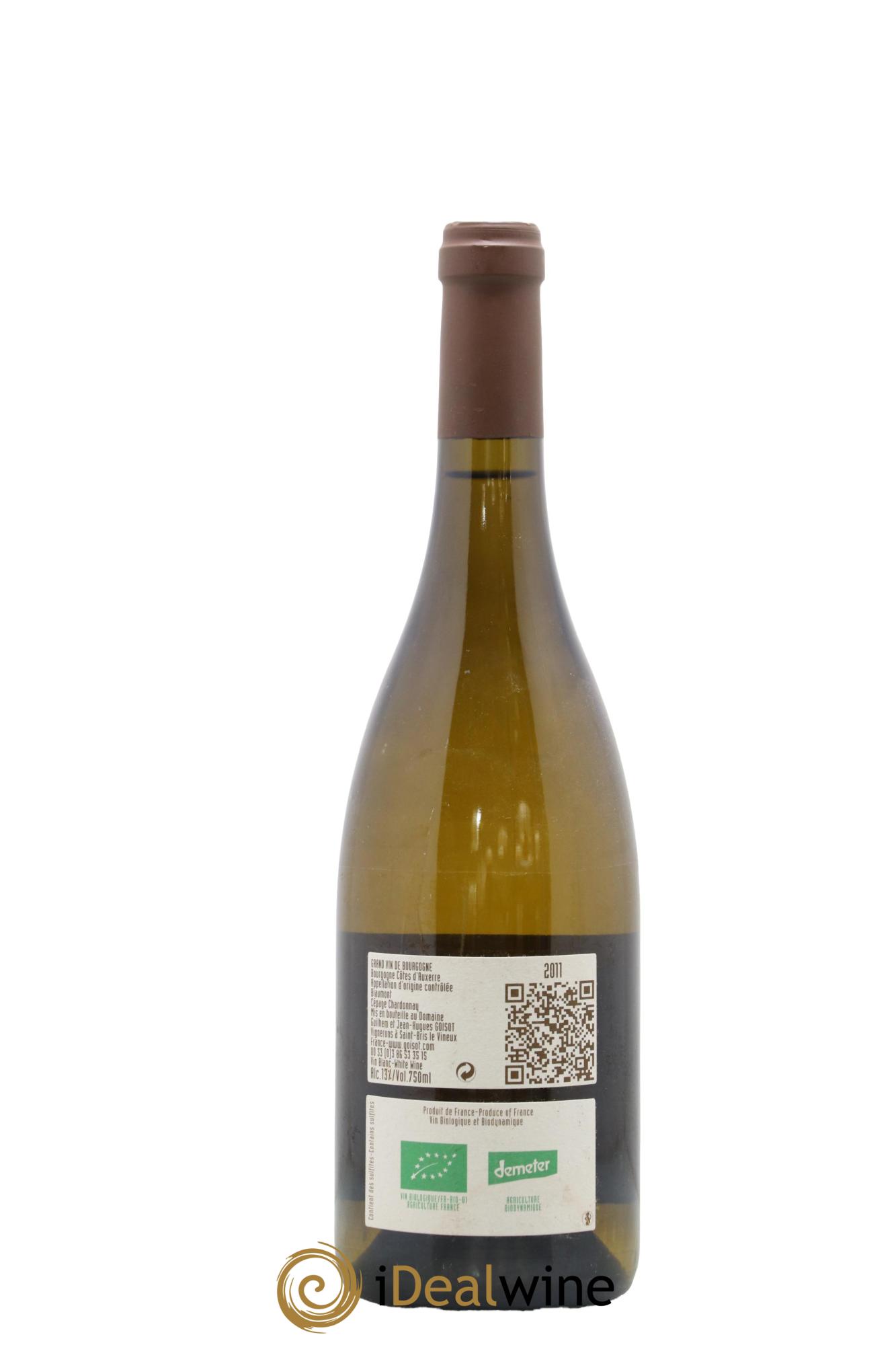 Bourgogne Côtes d'Auxerre Biaumont Goisot 2011 - Lotto di 1 bottiglia - 1