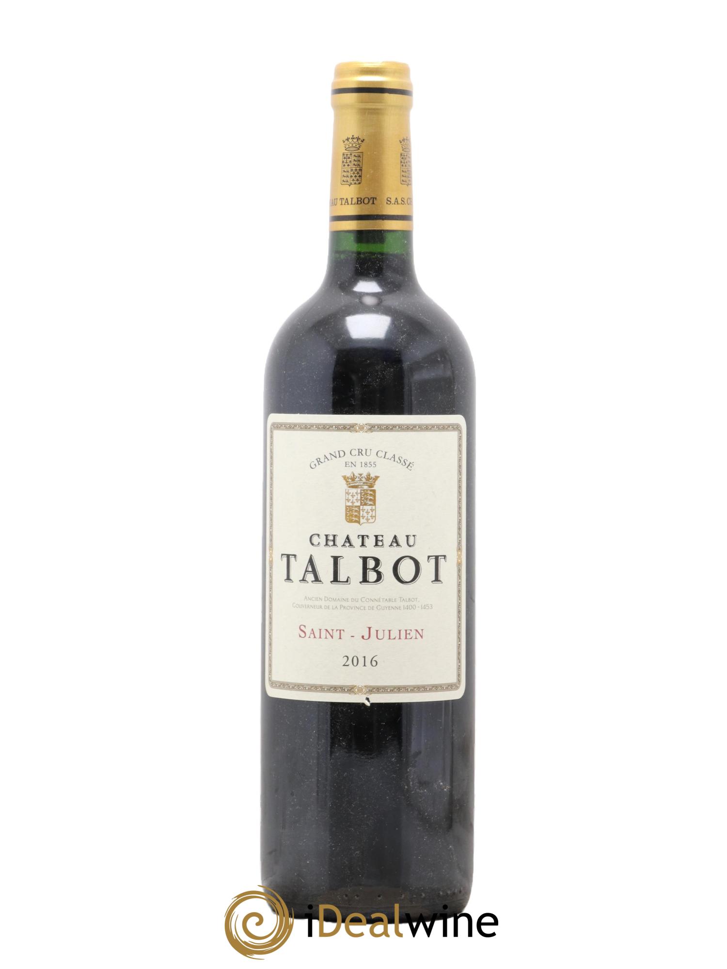 Château Talbot 4ème Grand Cru Classé 2016 - Lot de 1 bouteille - 0