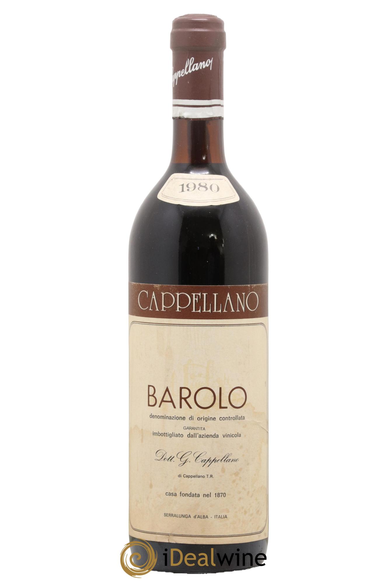 Barolo DOCG Cappellano 1980 - Lotto di 1 bottiglia - 0