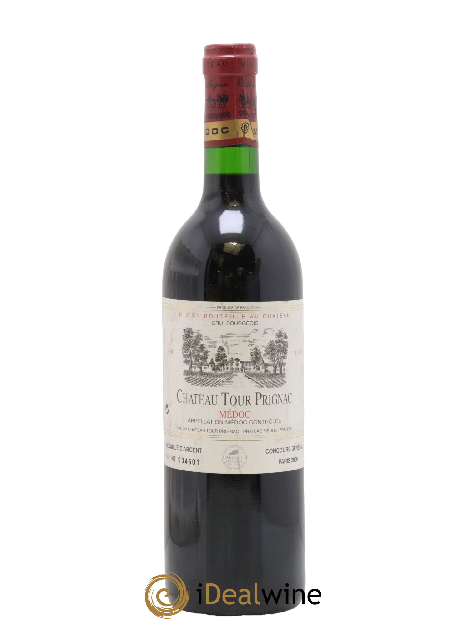 Château Tour Prignac Cru Bourgeois 1998 - Lot de 1 bouteille - 0