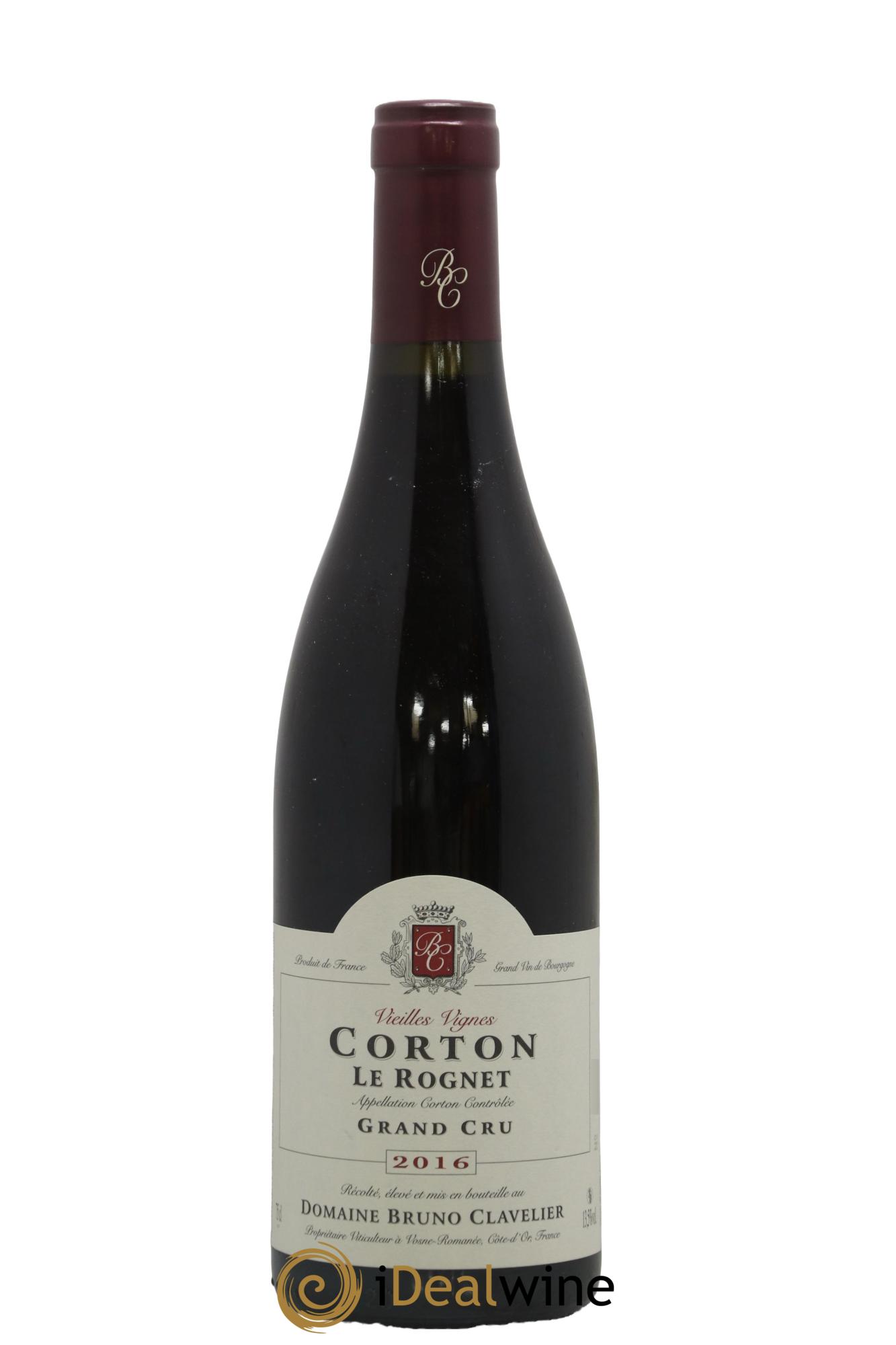 Corton Grand Cru Le Rognet Vieilles Vignes Bruno Clavelier 2016 - Lot of 1 bottle - 0
