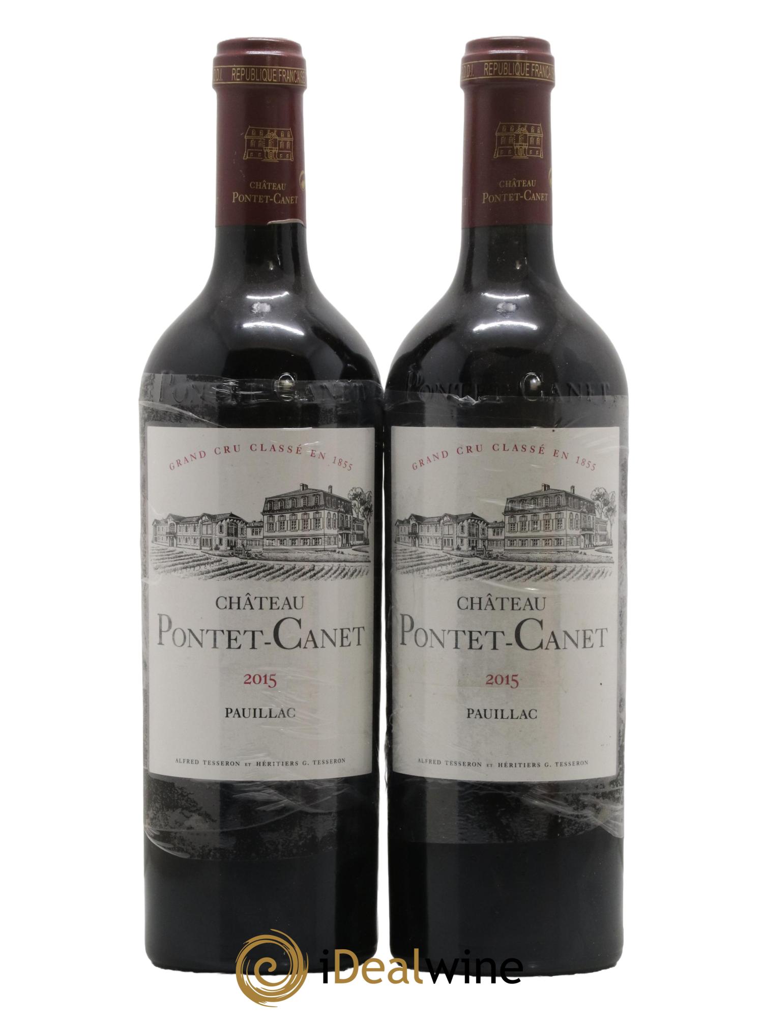 Château Pontet Canet 5ème Grand Cru Classé 2015 - Lot de 2 bouteilles - 0