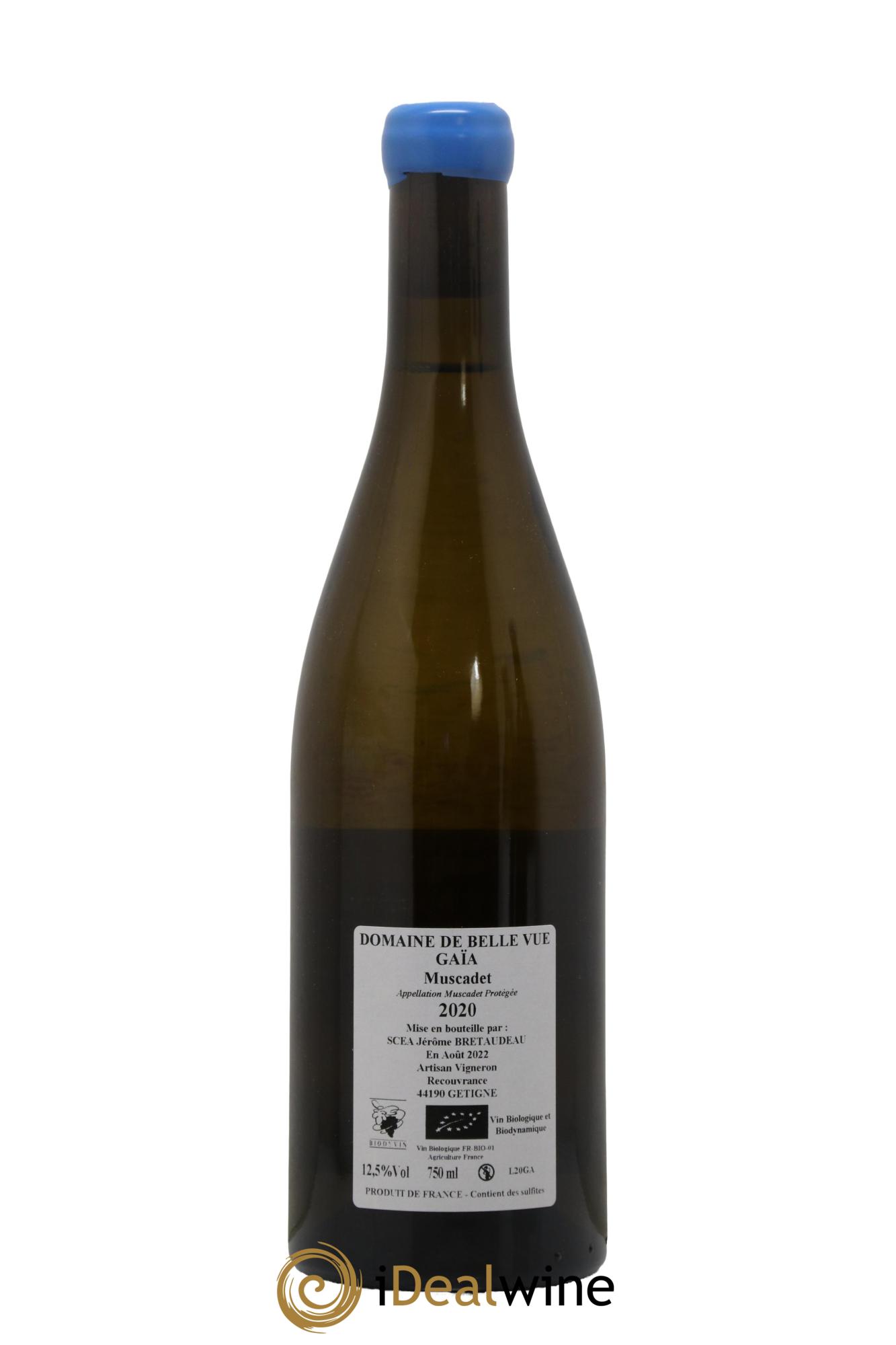 Muscadet-Sèvre-et-Maine Gaia Jérôme Bretaudeau - Domaine de Bellevue 2020 - Lot de 1 bouteille - 1