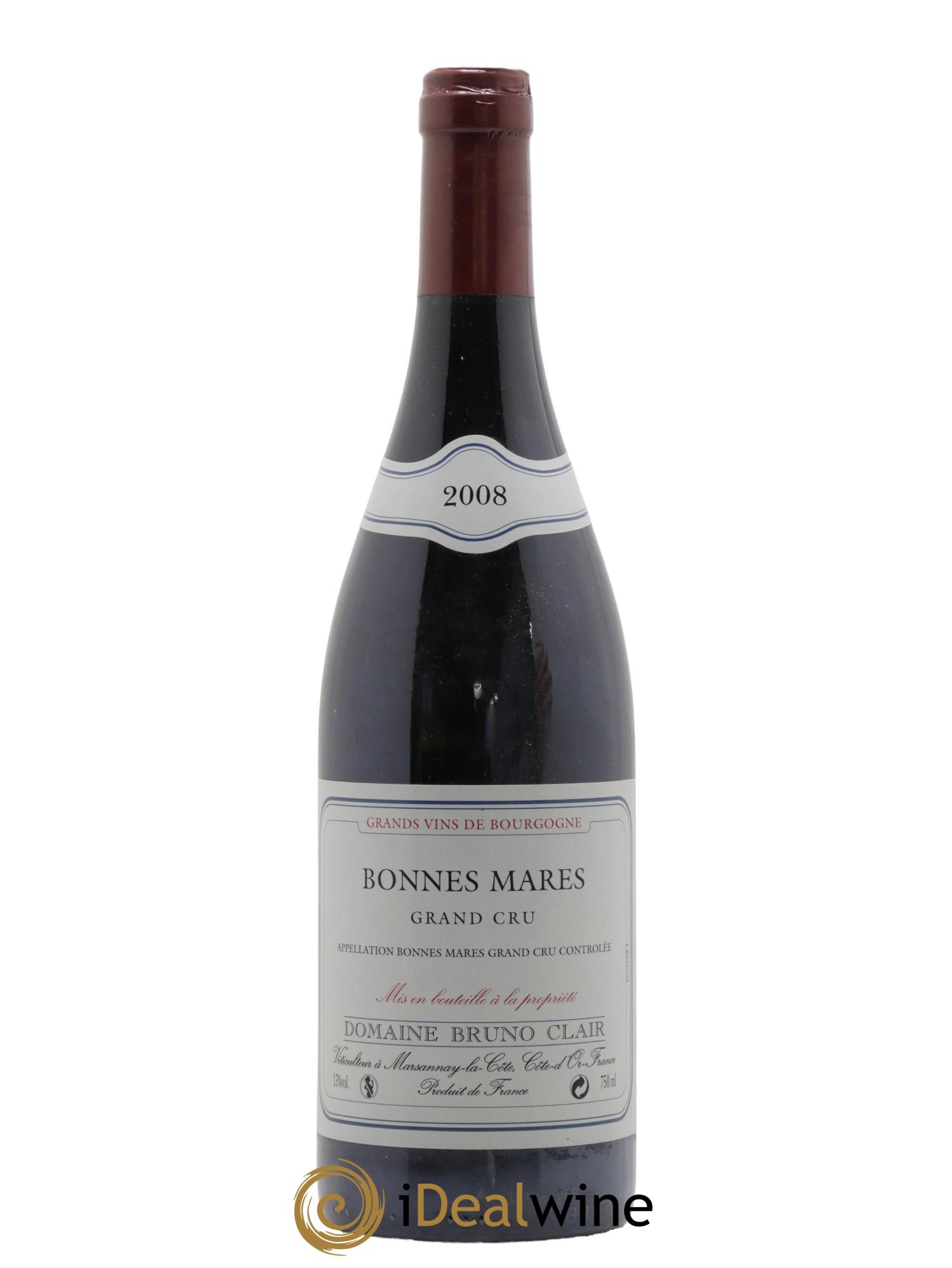Bonnes-Mares Grand Cru Bruno Clair (Domaine) 2008 - Lot de 1 bouteille - 0