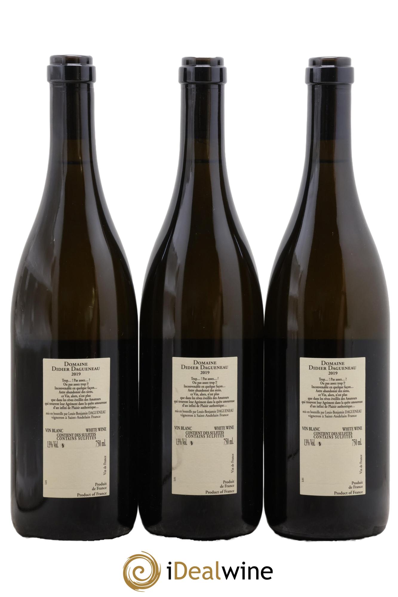 Vin de France Blanc Etc Dagueneau (Domaine Didier - Louis-Benjamin) 2019 - Lot de 3 bouteilles - 1