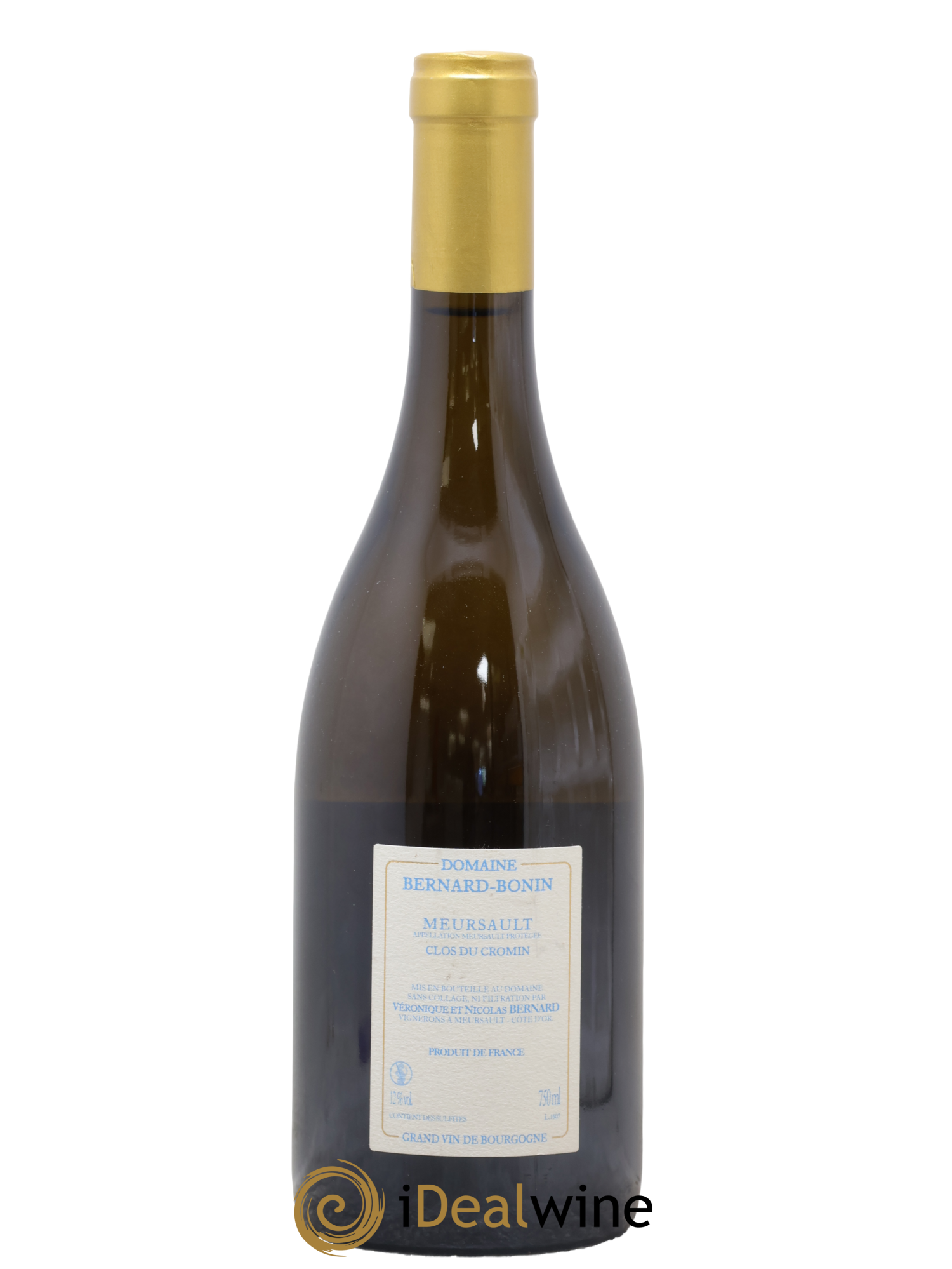 Meursault Clos du Cromin Bernard Bonin 2016 - Lot de 1 bouteille - 1