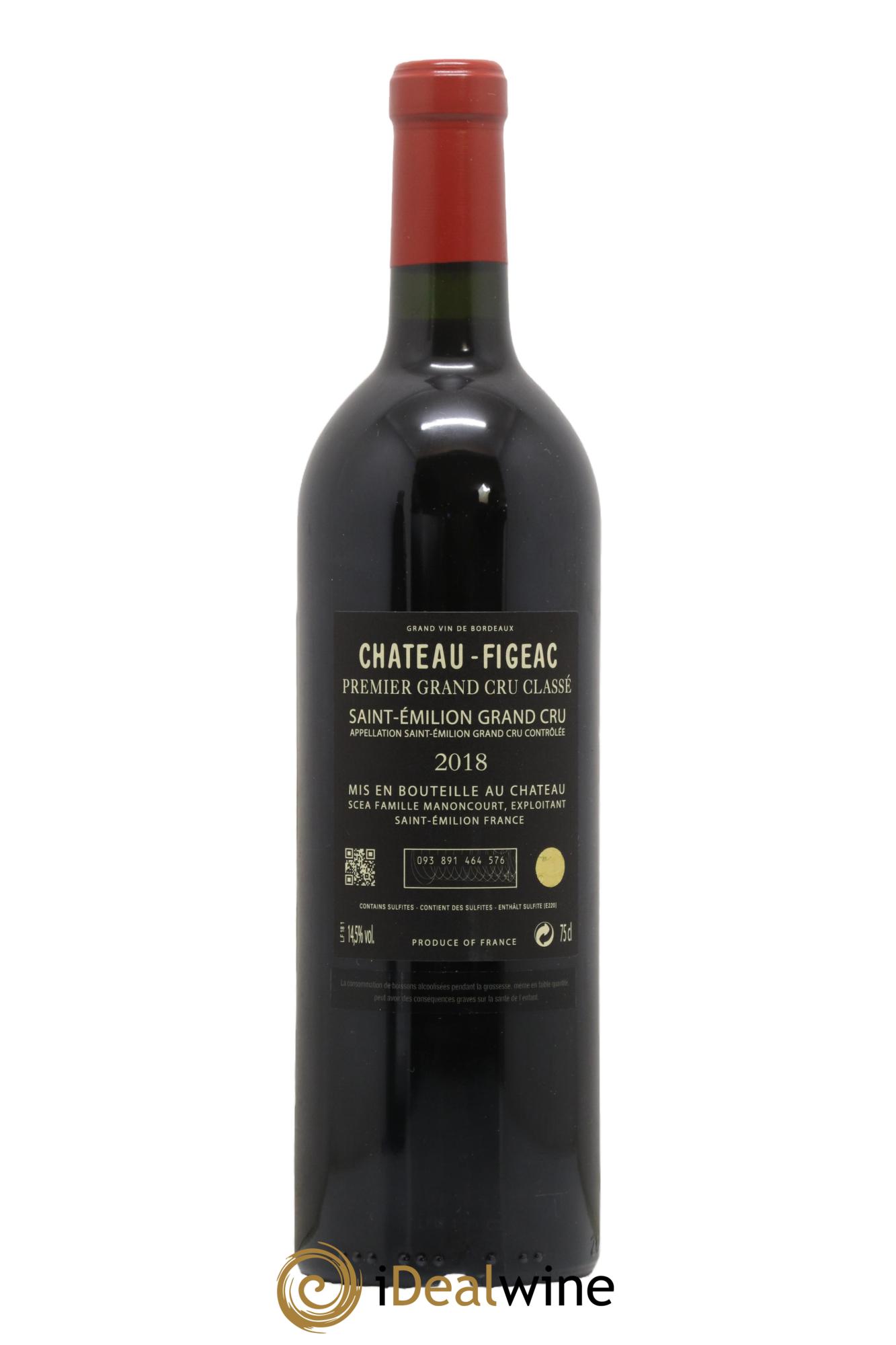 Château Figeac 1er Grand Cru Classé A 2018 - Lot of 1 bottle - 1